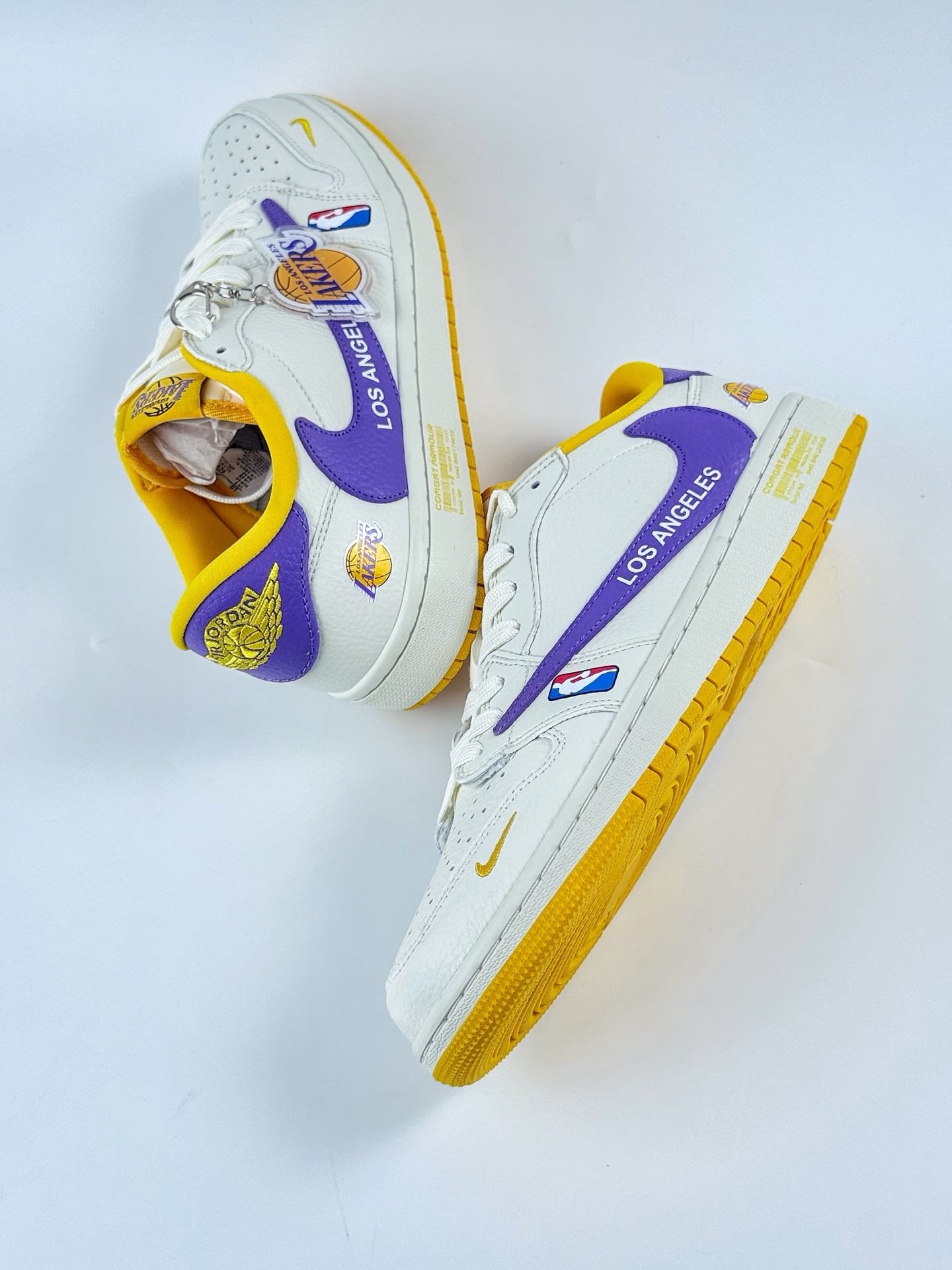 280 Travis Scott x Nike Air Jordan 1 Low x LOS ANGELES Air Jordan 1 Low 反转洛杉矶湖人白黄紫小勾倒钩 SC9207-027