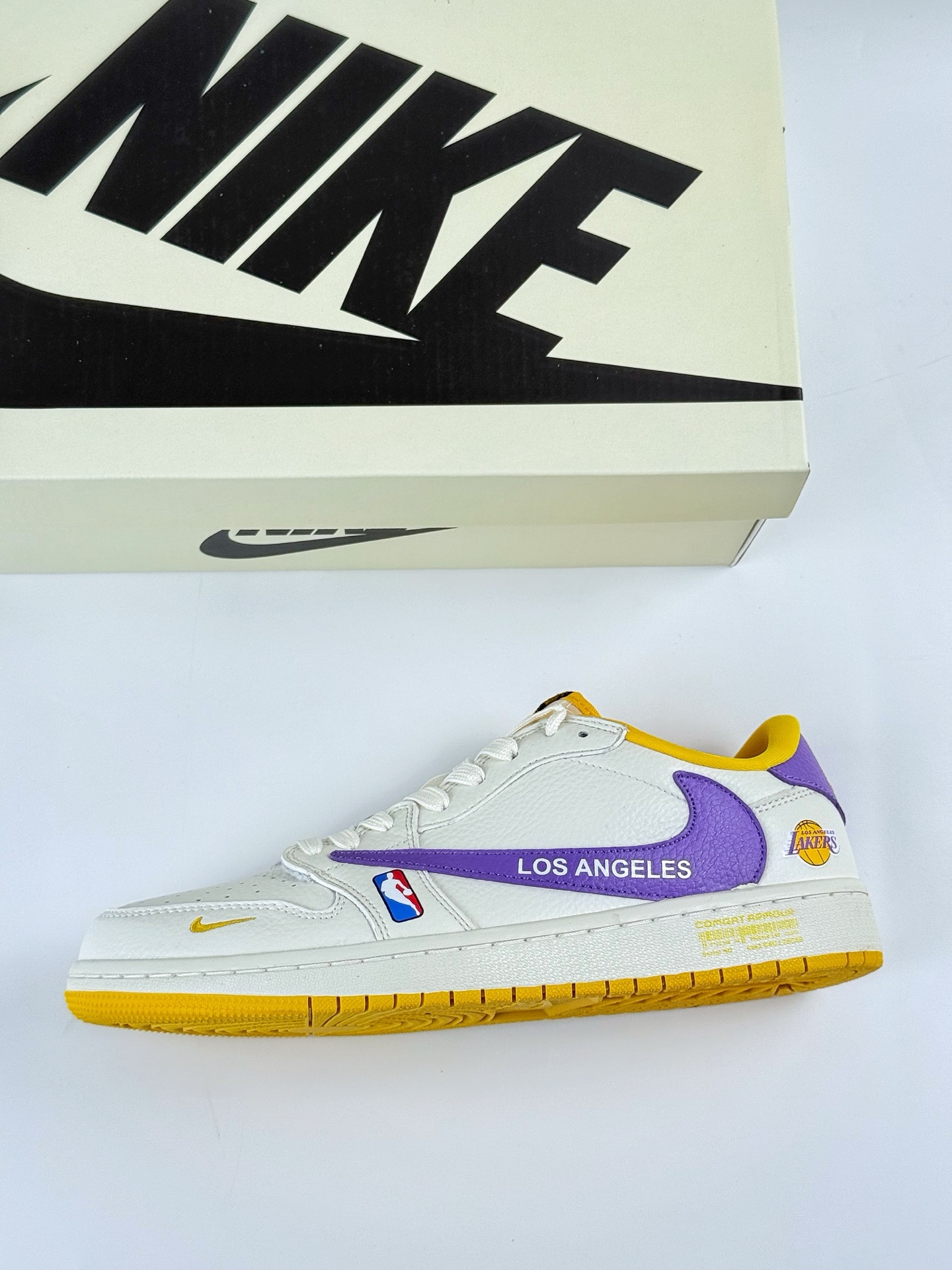 280 Travis Scott x Nike Air Jordan 1 Low x LOS ANGELES Air Jordan 1 Low 反转洛杉矶湖人白黄紫小勾倒钩 SC9207-027