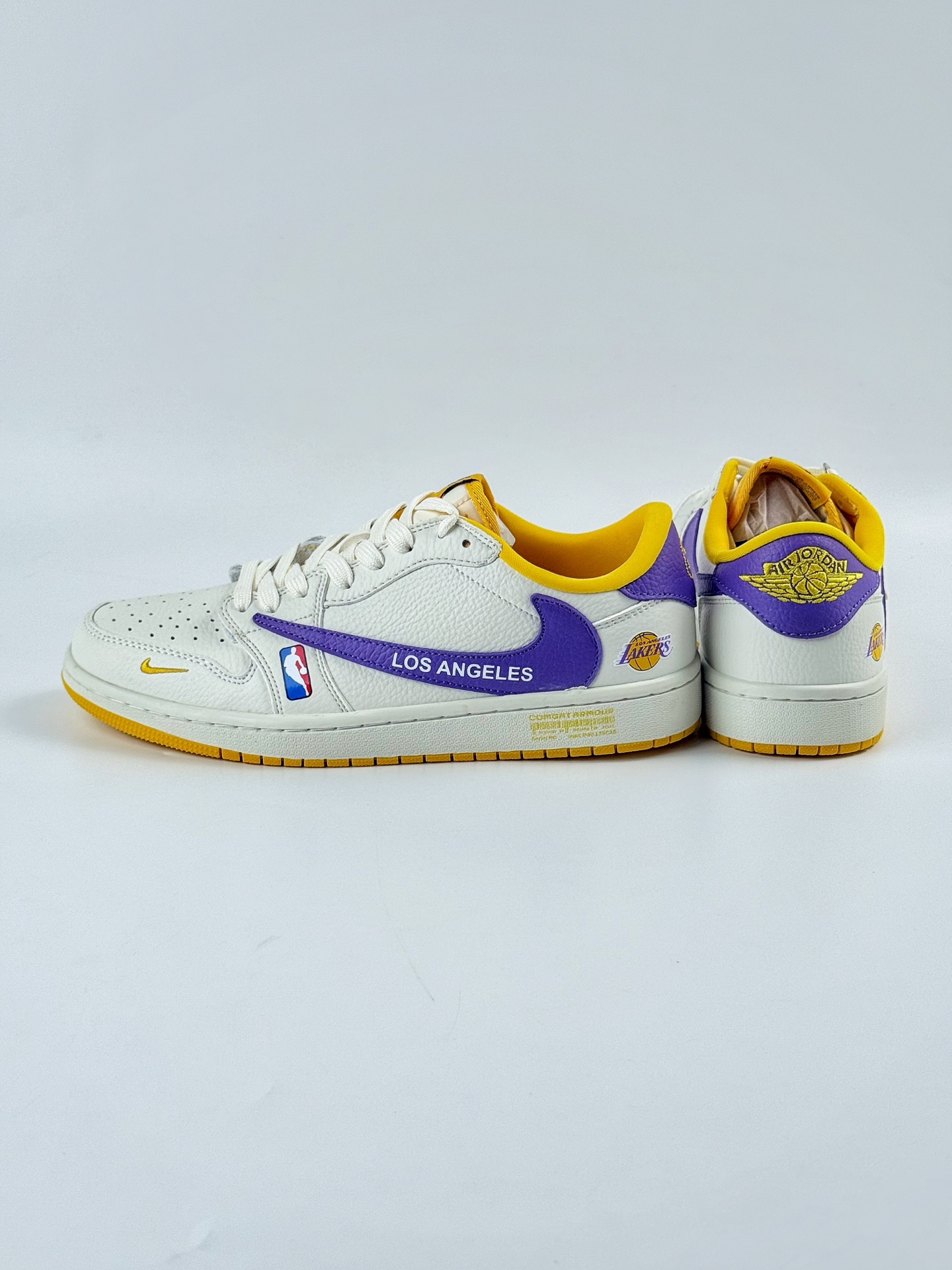 280 Travis Scott x Nike Air Jordan 1 Low x LOS ANGELES Air Jordan 1 Low 反转洛杉矶湖人白黄紫小勾倒钩 SC9207-027