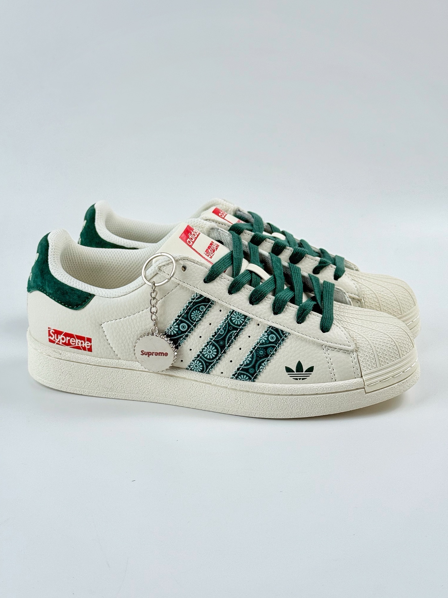 220 AD Originals Superstar x Supreme 白绿 XS0008