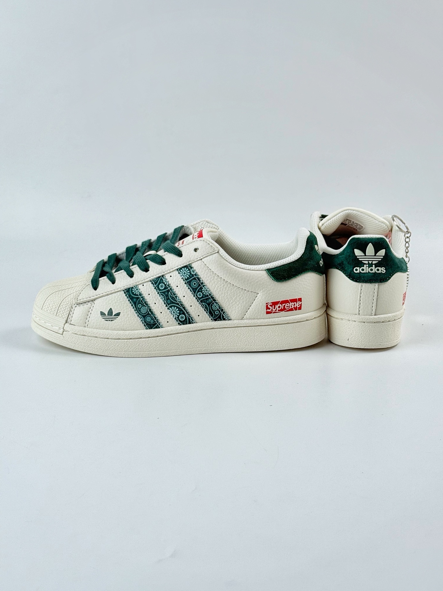 220 AD Originals Superstar x Supreme 白绿 XS0008