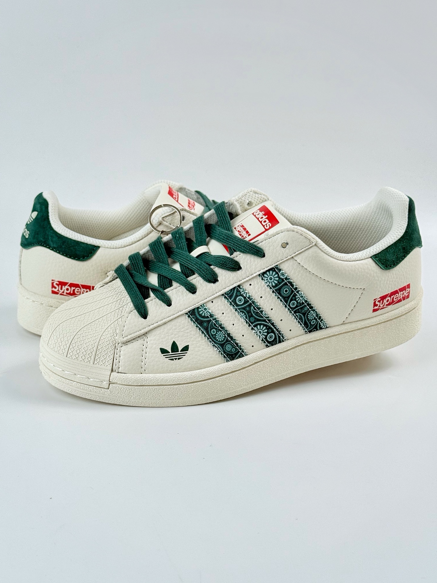 220 AD Originals Superstar x Supreme 白绿 XS0008