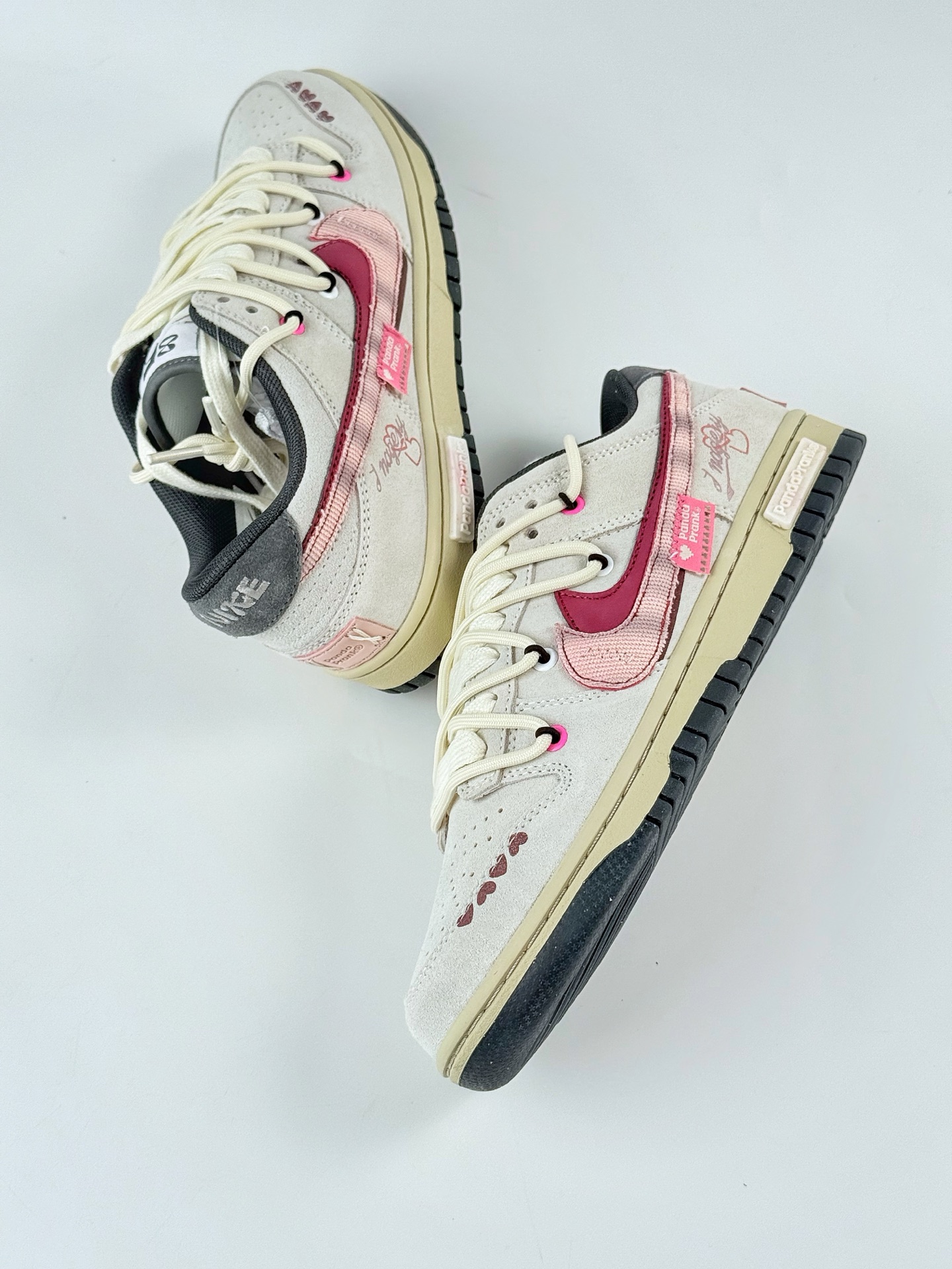 280 Nike SB Dunk Low ”Double Swoosh” 熊猫恶作剧 胶片情书 恋语 米棕红 HV1800-101