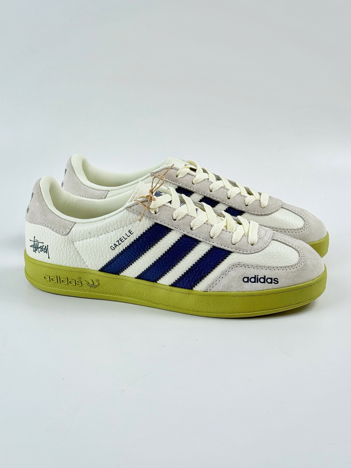 adidas Originals Gazelle INdoor x Stussy 三叶草休闲防滑耐磨低帮板鞋 DD6602