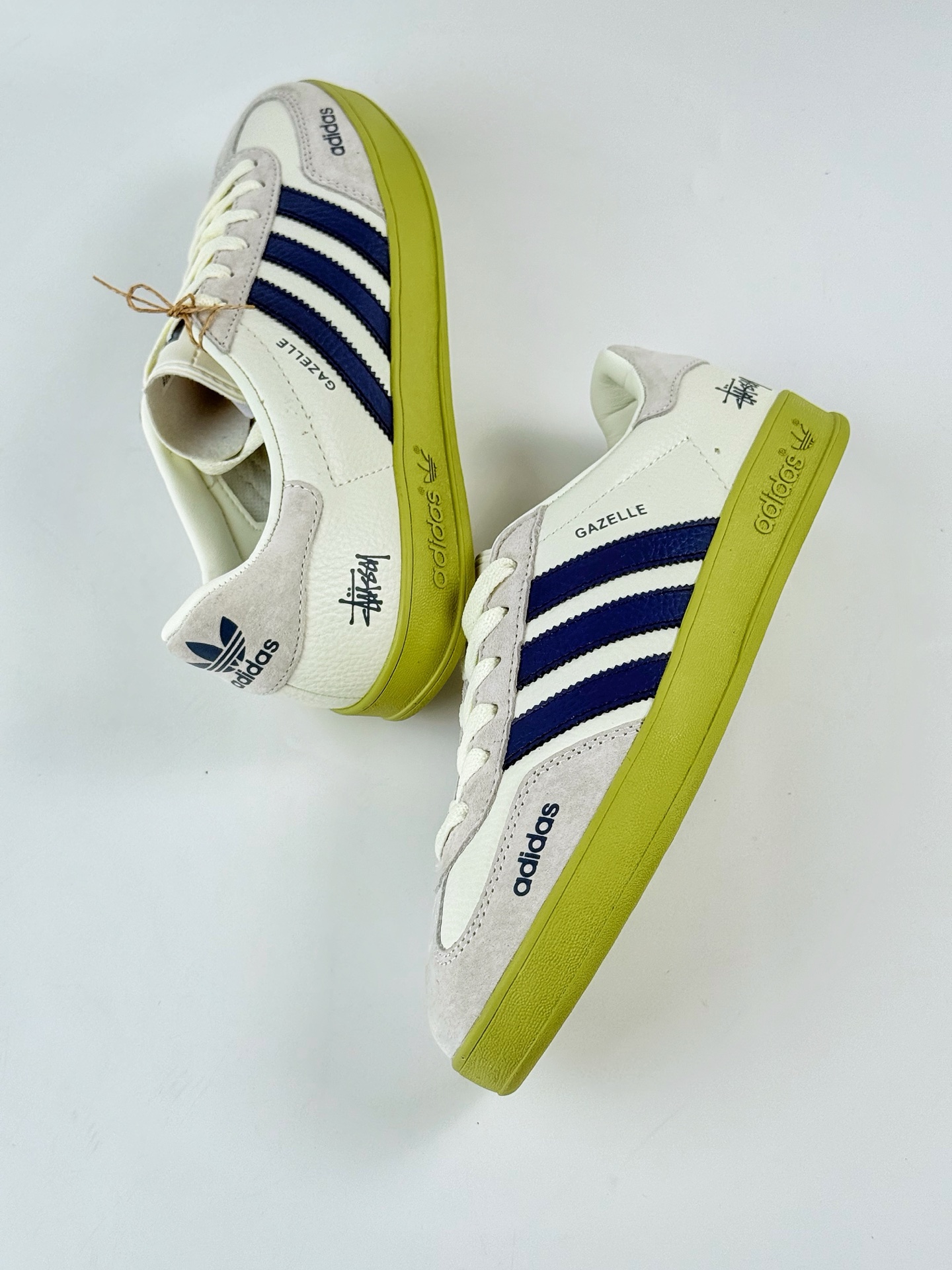 adidas Originals Gazelle INdoor x Stussy 三叶草休闲防滑耐磨低帮板鞋 DD6602