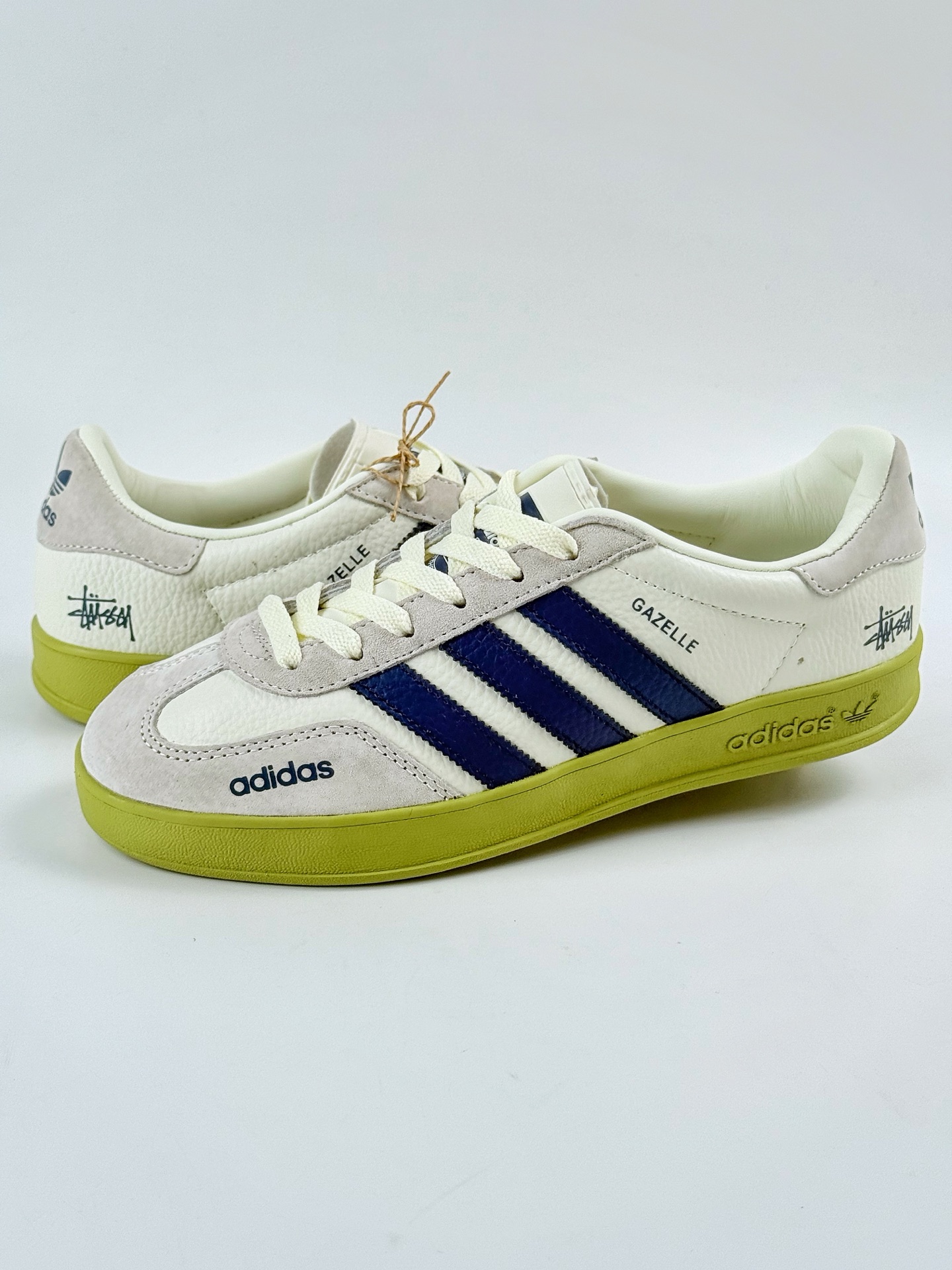 adidas Originals Gazelle INdoor x Stussy 三叶草休闲防滑耐磨低帮板鞋 DD6602