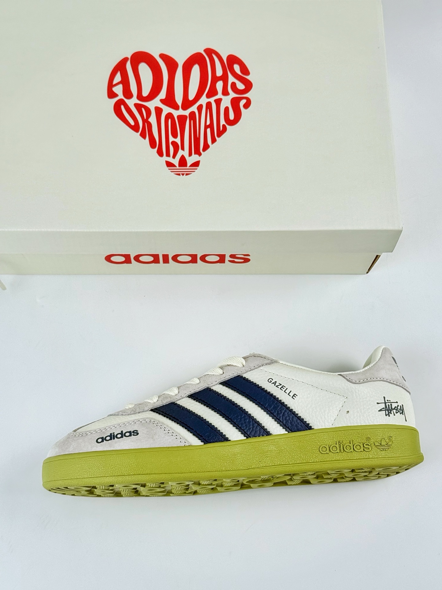 adidas Originals Gazelle INdoor x Stussy 三叶草休闲防滑耐磨低帮板鞋 DD6602