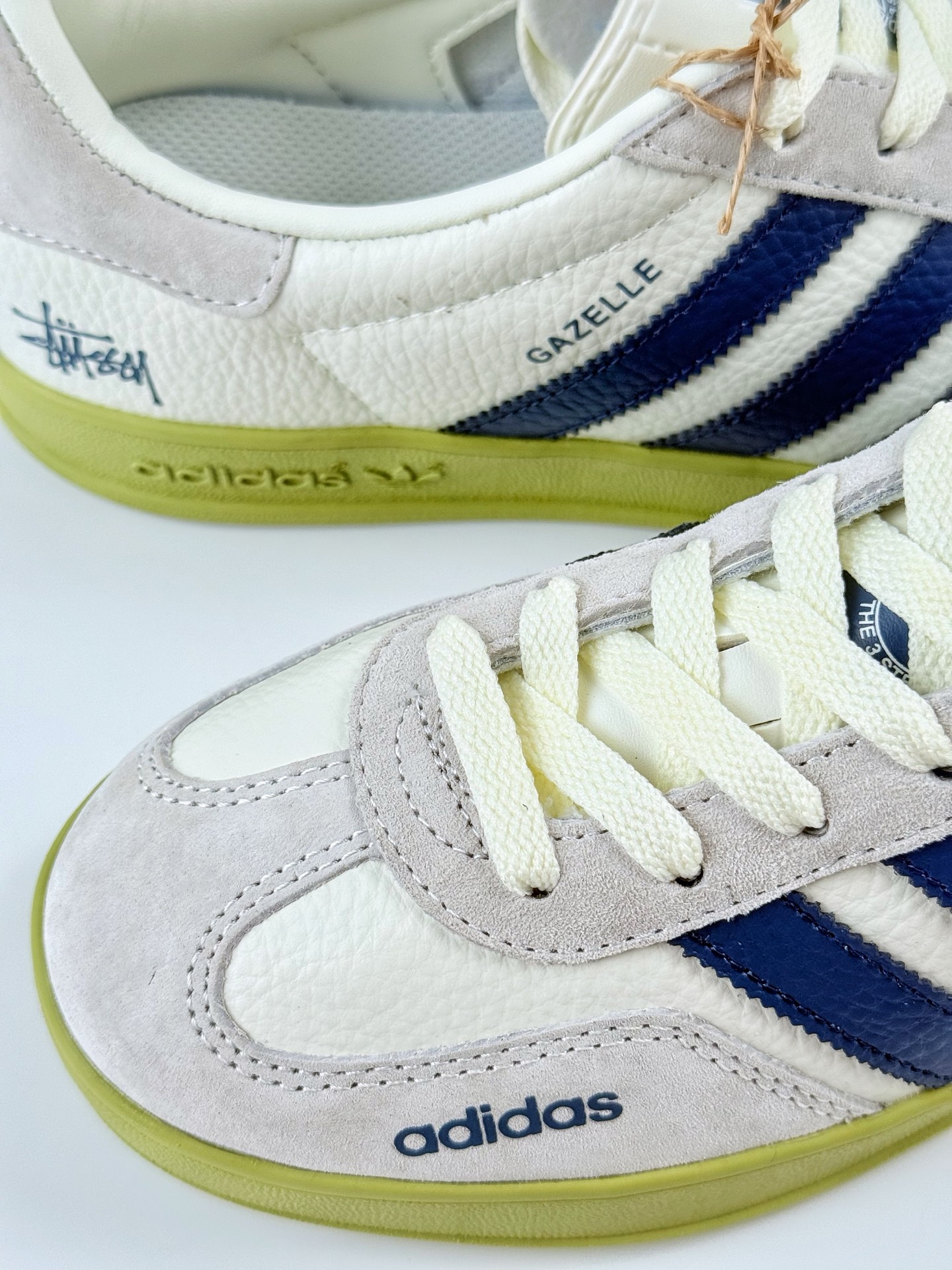 adidas Originals Gazelle INdoor x Stussy 三叶草休闲防滑耐磨低帮板鞋 DD6602