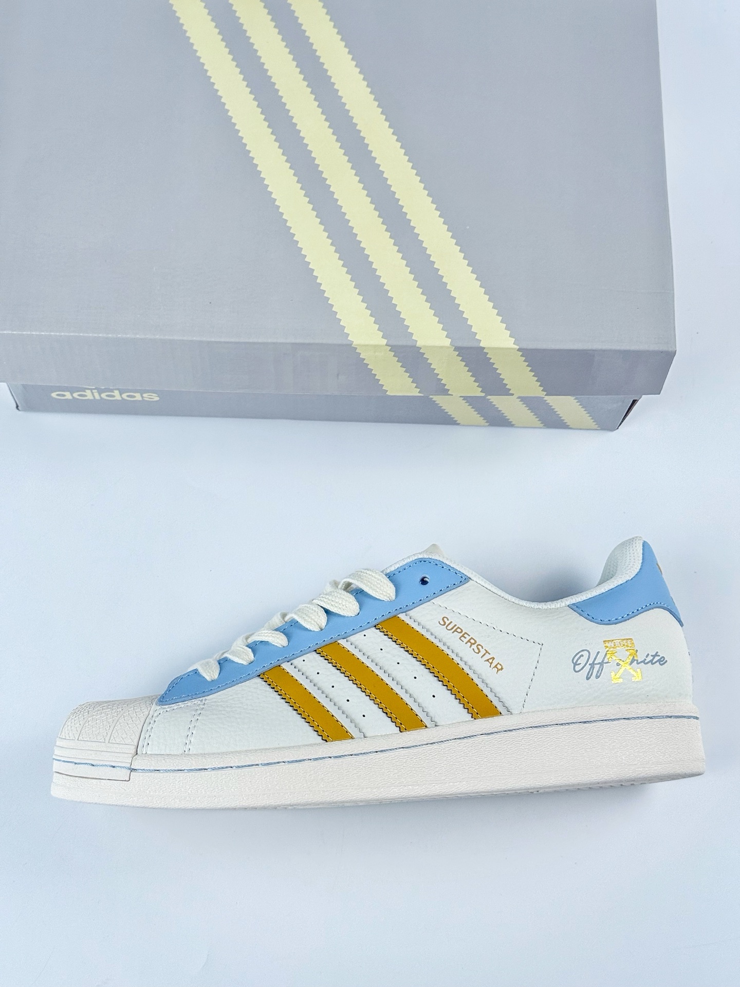 AD Originals Superstar x OFF-WHITE 白蓝黄满天星 SD6812
