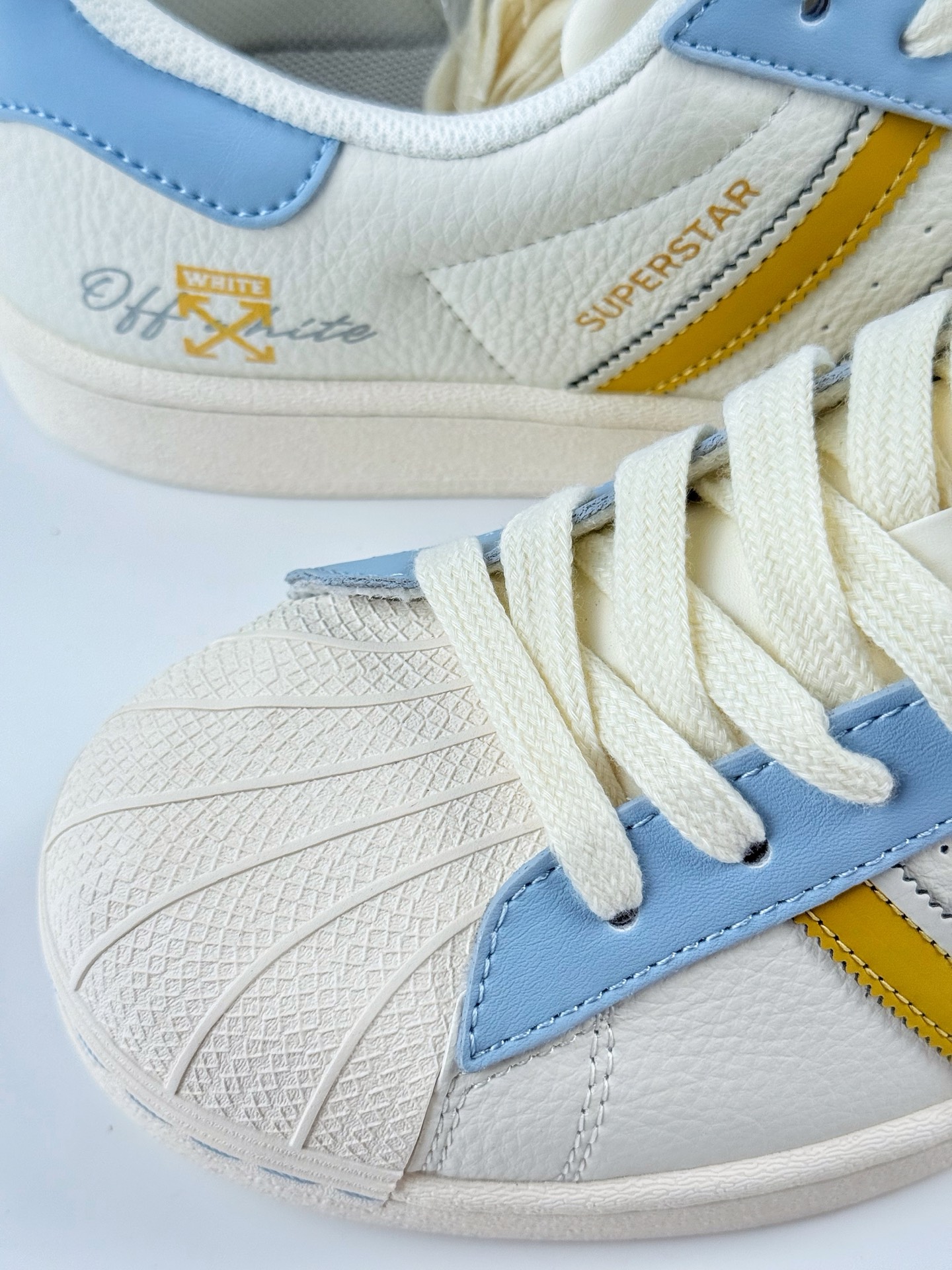 AD Originals Superstar x OFF-WHITE 白蓝黄满天星 SD6812