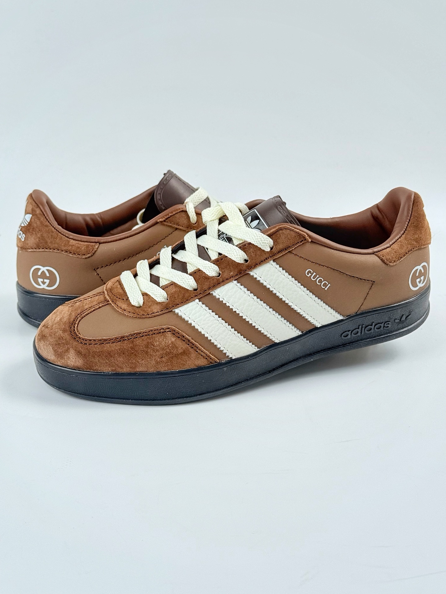 220 adidas Originals Gazelle INdoor x GUCCI 三叶草休闲防滑耐磨低帮板鞋 DD6604