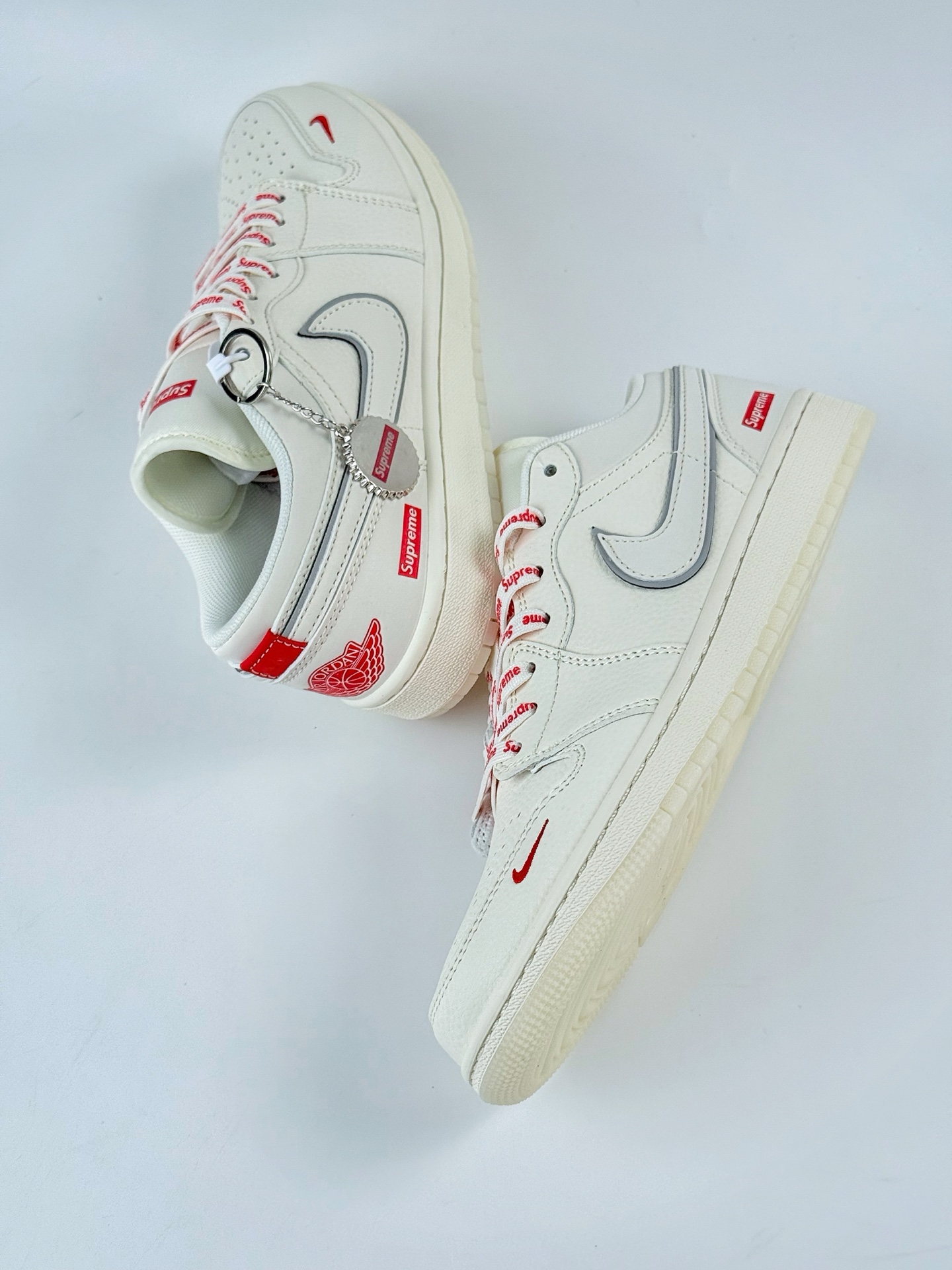 Air Jordan 1 Retro Low x superme 白红小钩 XX3168-186