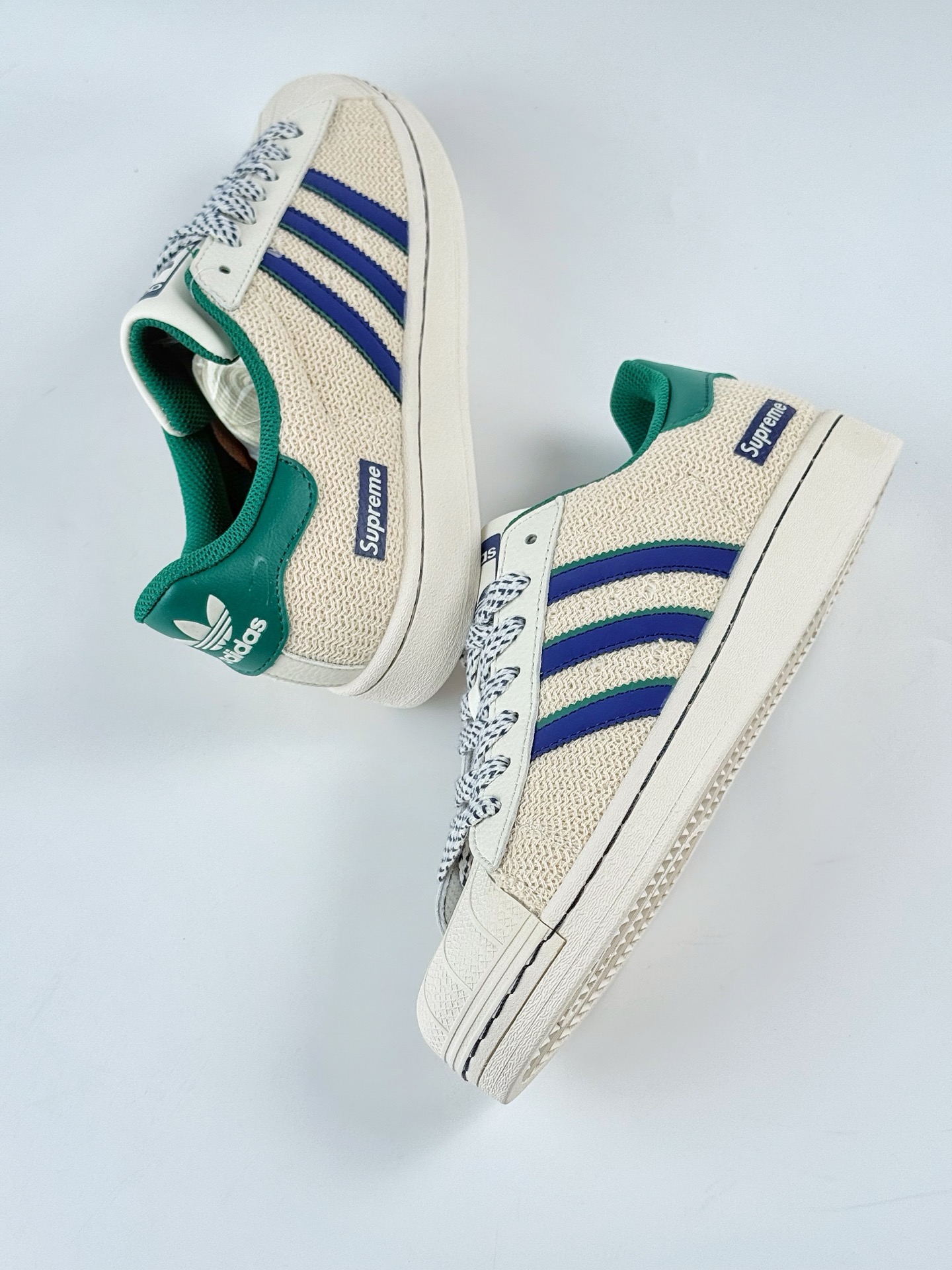 AD Originals Superstar x Supreme 白蓝绿满天星 HS3071