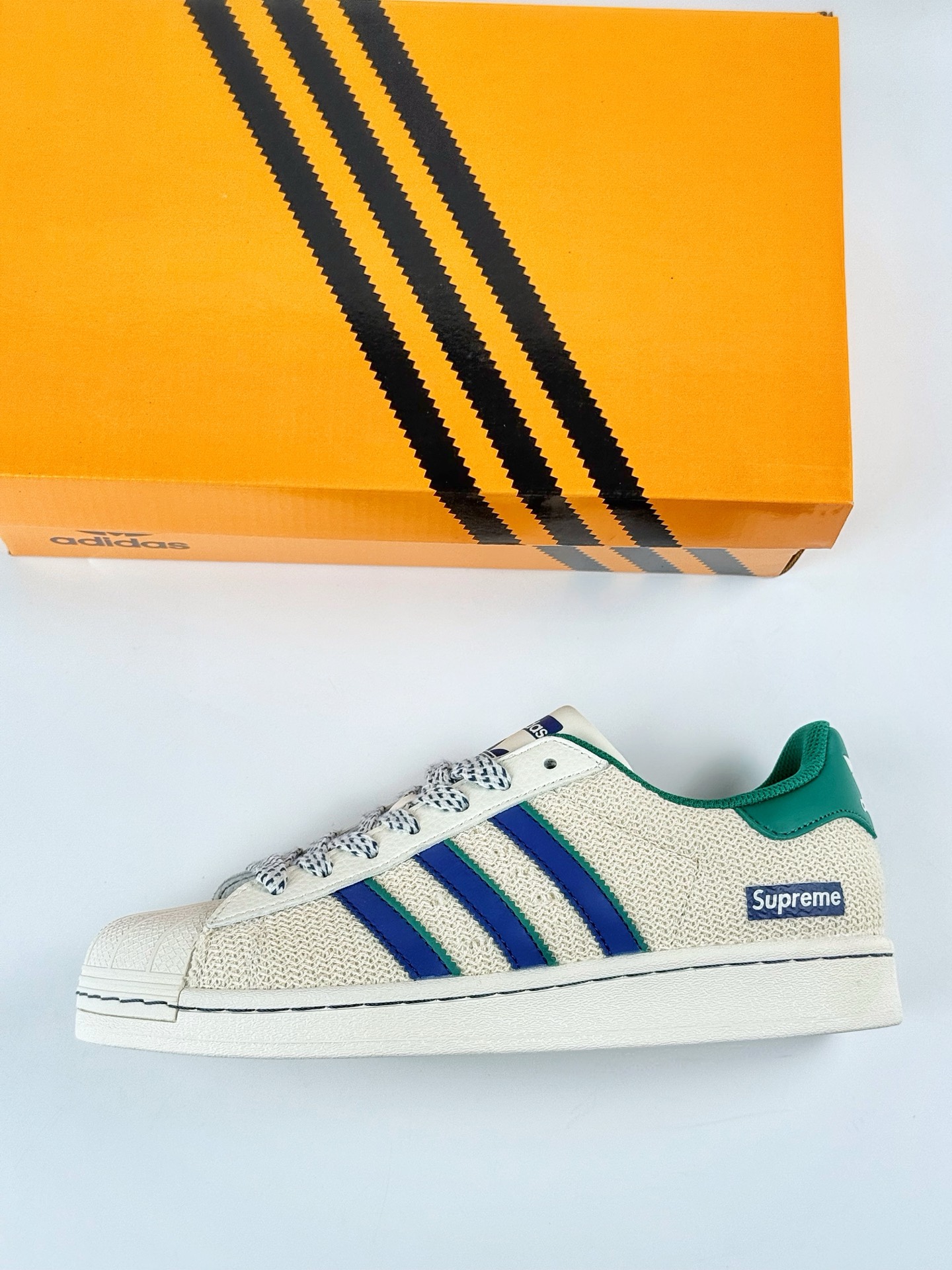 AD Originals Superstar x Supreme 白蓝绿满天星 HS3071