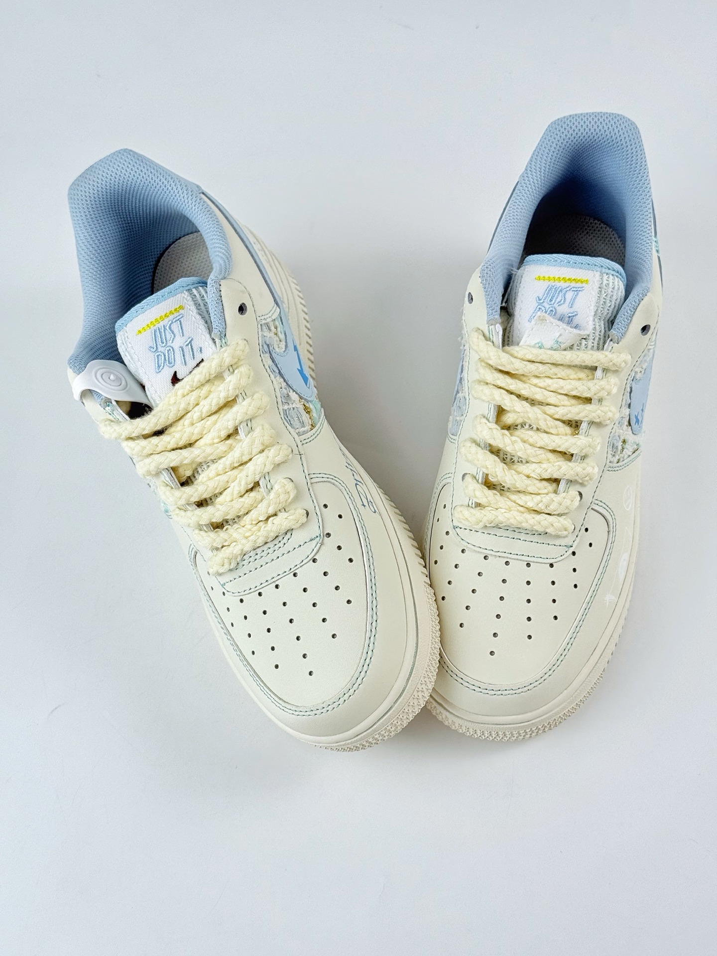 Nike Air Force 1 Low 07 白蓝米麻绳涂鸦 FJ7740-510