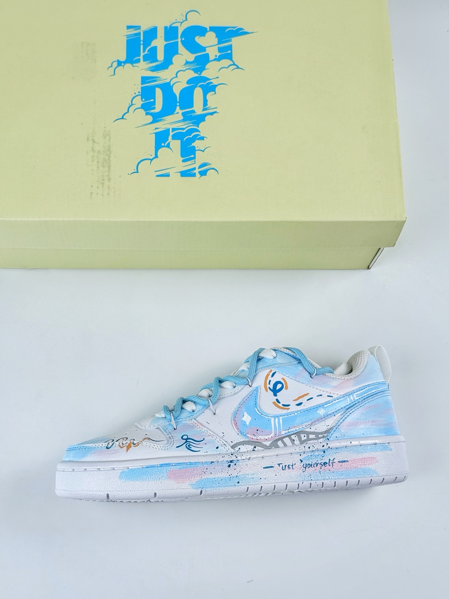 NIKE Court Borough Low 2 FP 白蓝 休闲运动板鞋 BQ5448-215