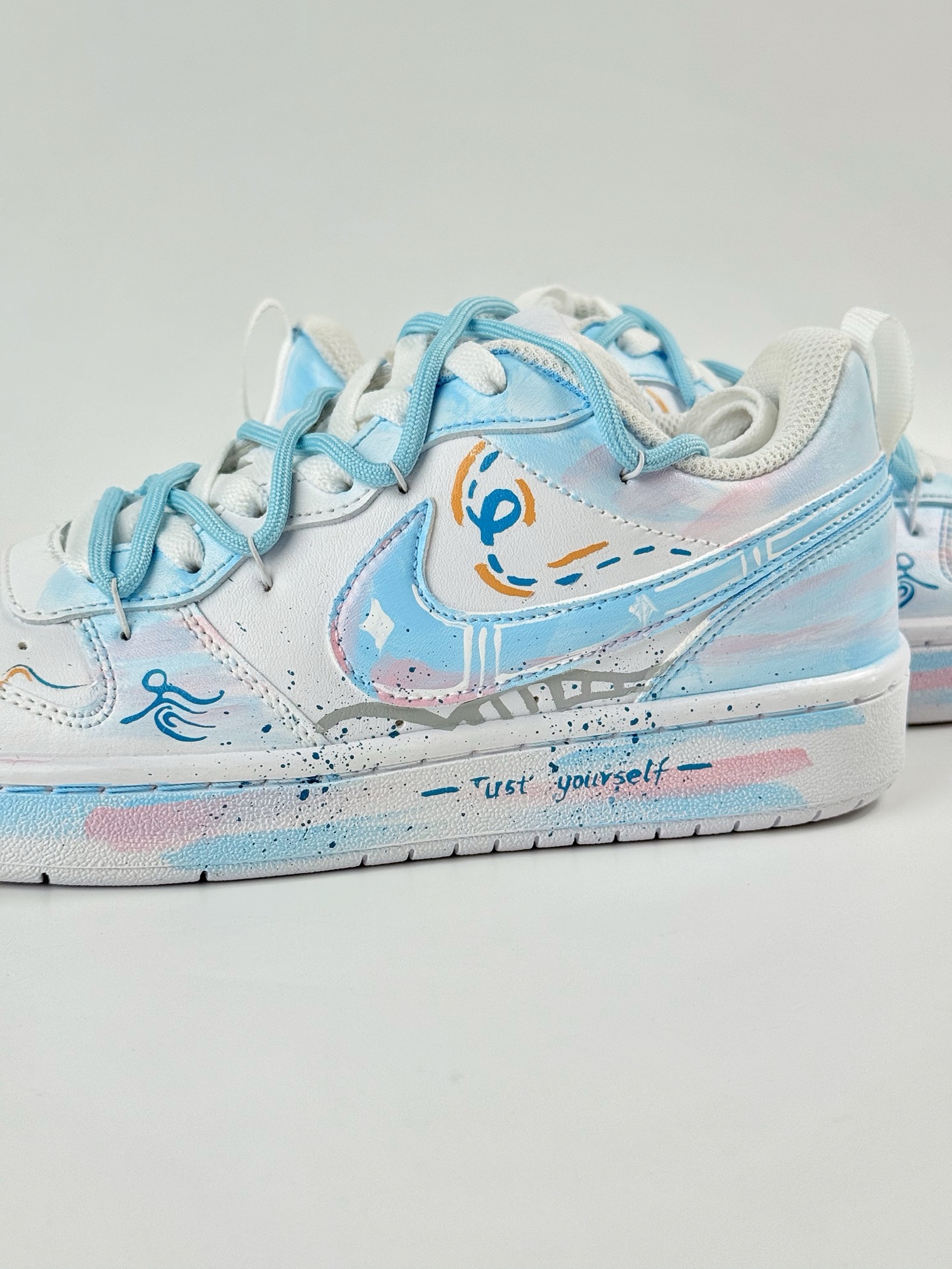 NIKE Court Borough Low 2 FP 白蓝 休闲运动板鞋 BQ5448-215