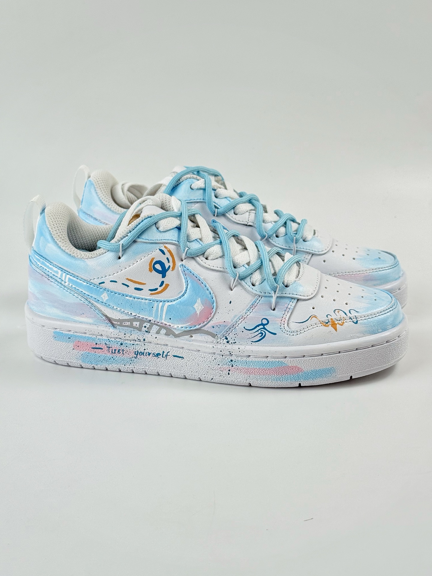 NIKE Court Borough Low 2 FP 白蓝 休闲运动板鞋 BQ5448-215