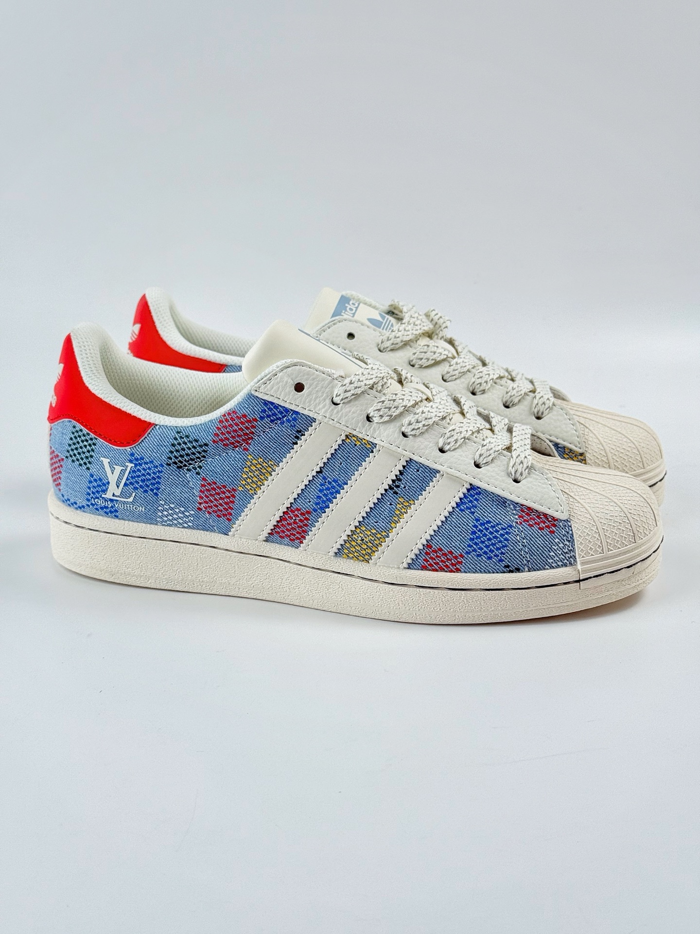 AD Originals Superstar x Louis Vuitton 蓝白红满天星 HS3079