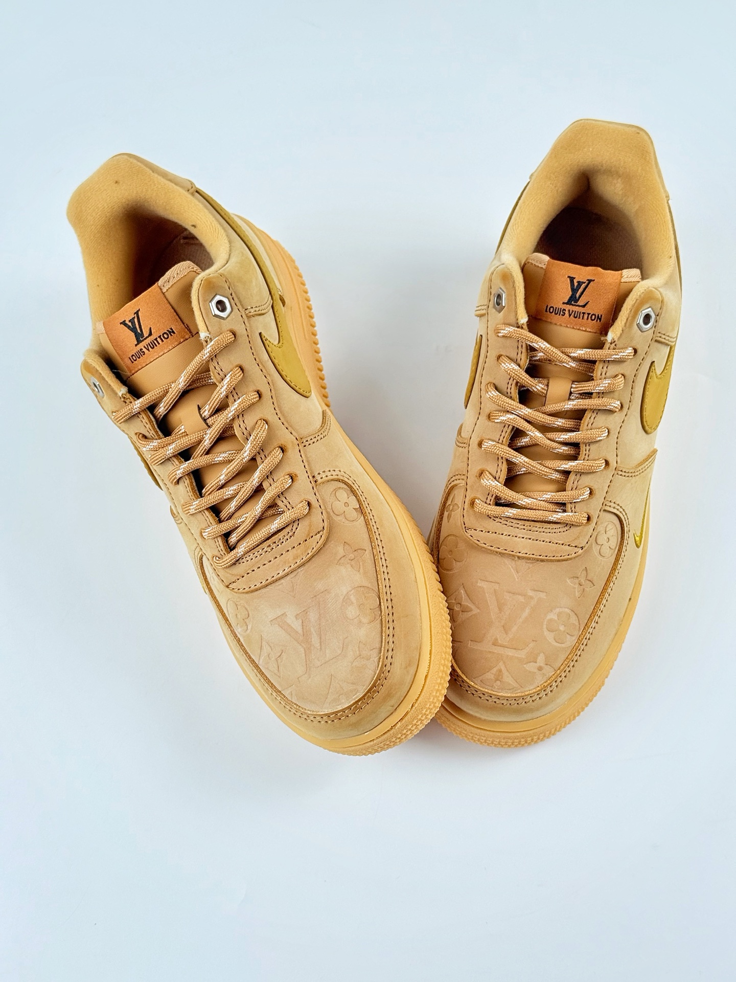Nike Air Force 1 Low 07 x Louis Vuitton 万花弄 原木塞 复古美拉德 深棕小勾 CJ9179-200