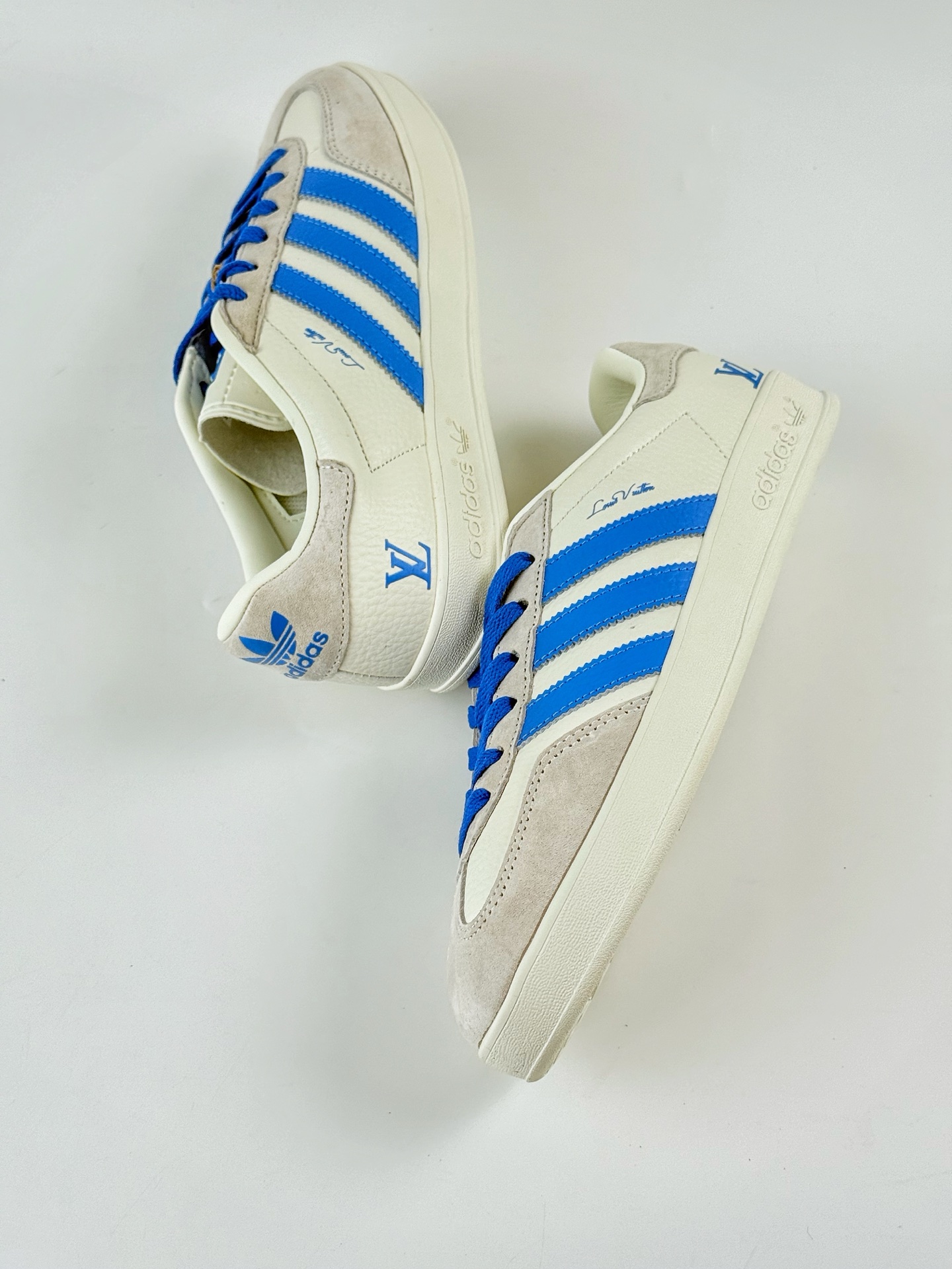 adidas Originals Gazelle INdoor x Louis Vuitton 三叶草休闲防滑耐磨低帮板鞋 DD6605