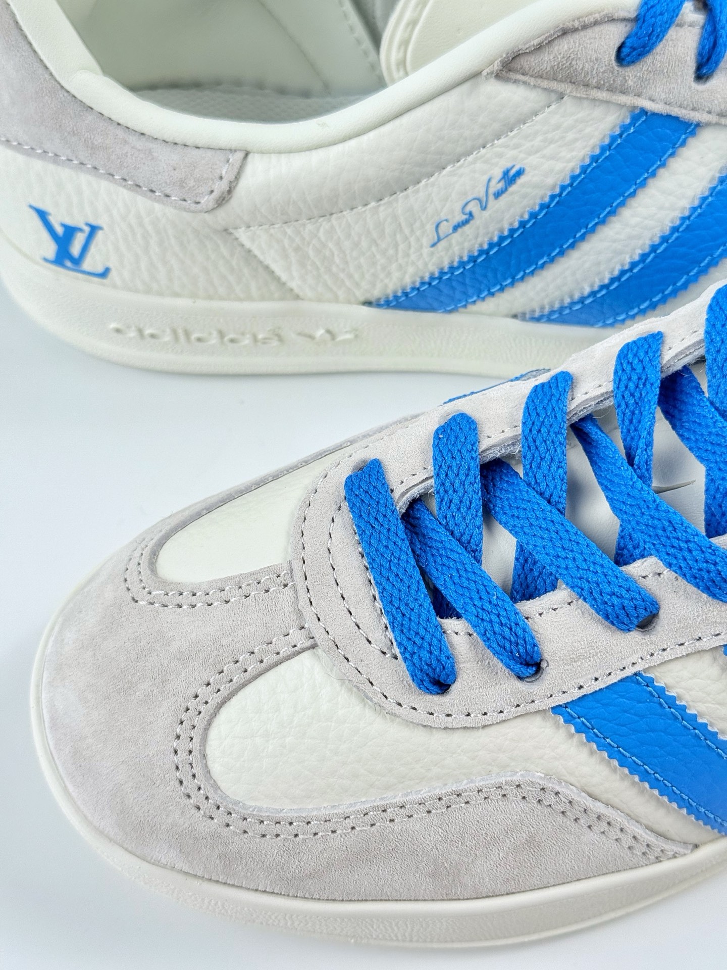 adidas Originals Gazelle INdoor x Louis Vuitton 三叶草休闲防滑耐磨低帮板鞋 DD6605
