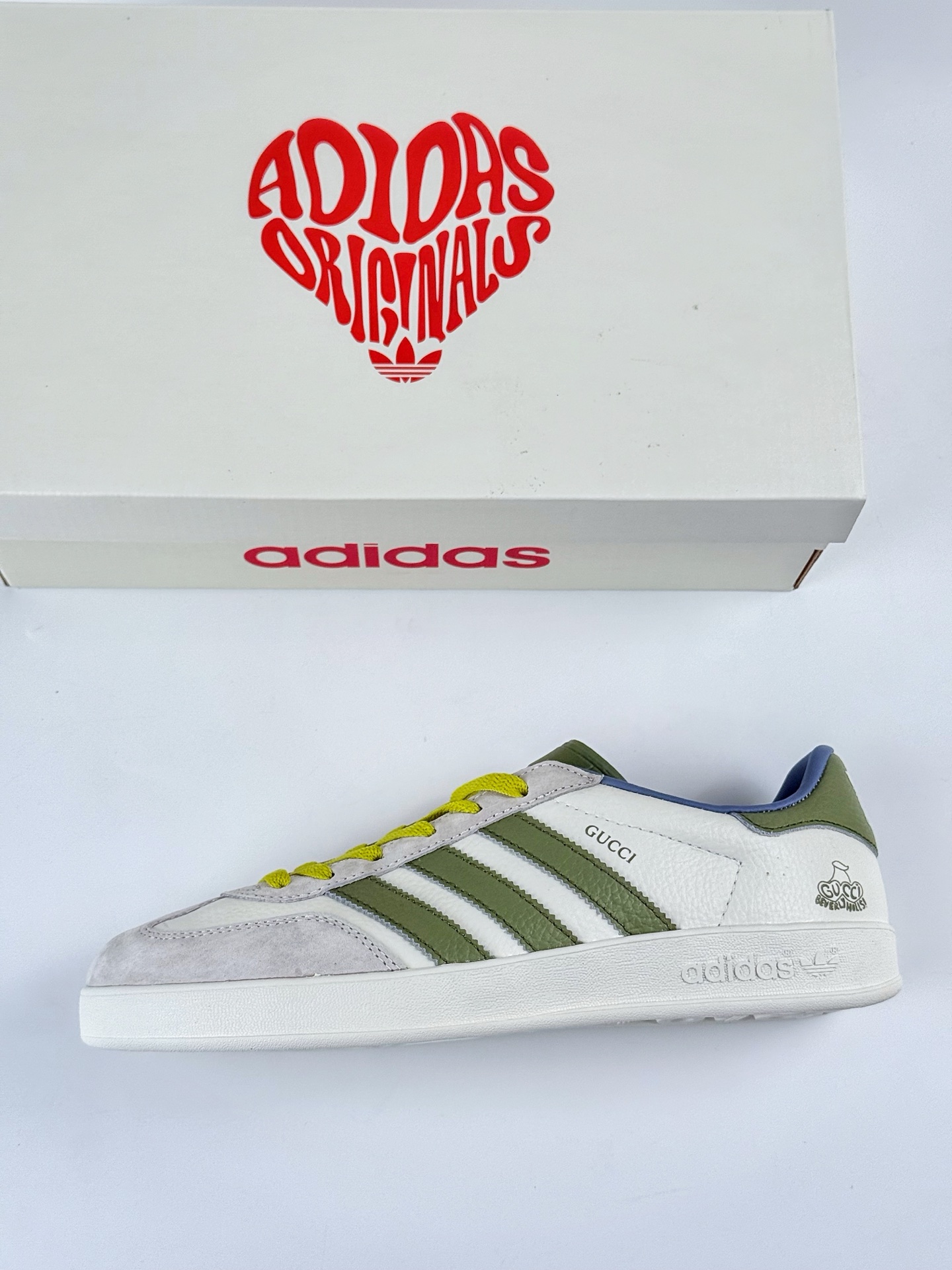 adidas Originals Gazelle INdoor x GUCCI 三叶草休闲防滑耐磨低帮板鞋 DD6607