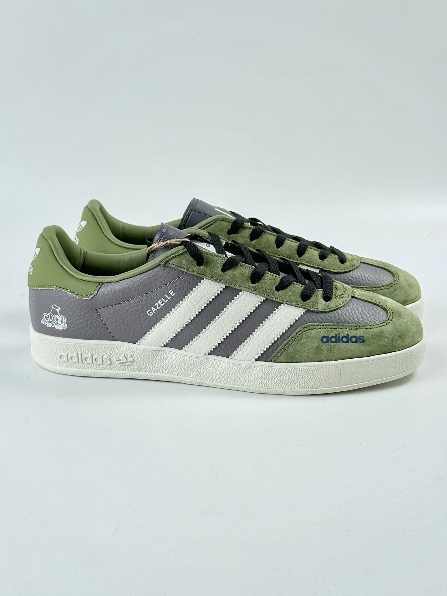 adidas Originals Gazelle INdoor x GUCCI 三叶草休闲防滑耐磨低帮板鞋  DD6608