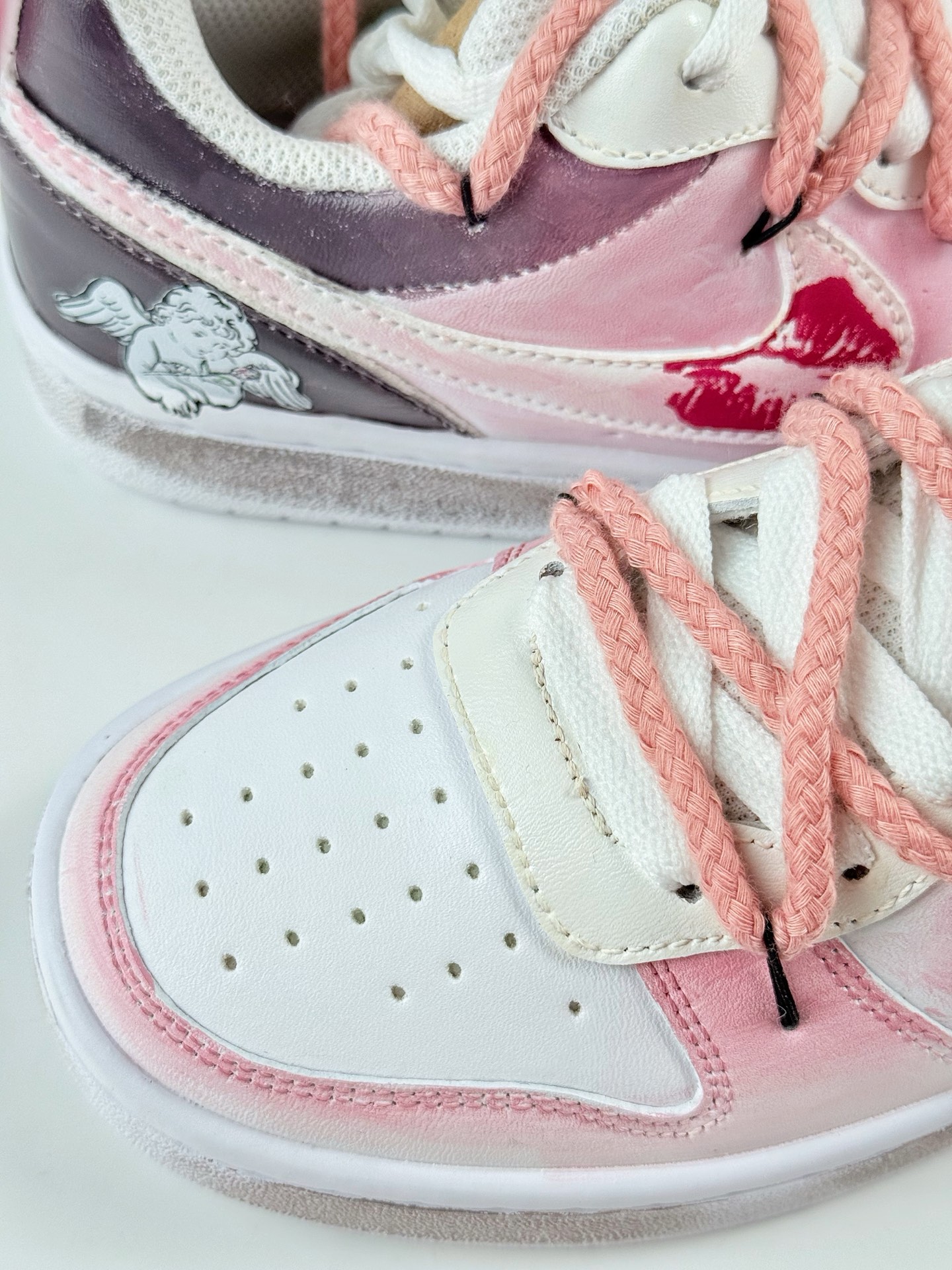 NIKE Court Borough Low 2 FP 吻箭倾心 白粉 休闲运动板鞋 纯原版本 低帮百搭透气休闲运动板鞋 BQ5448-216