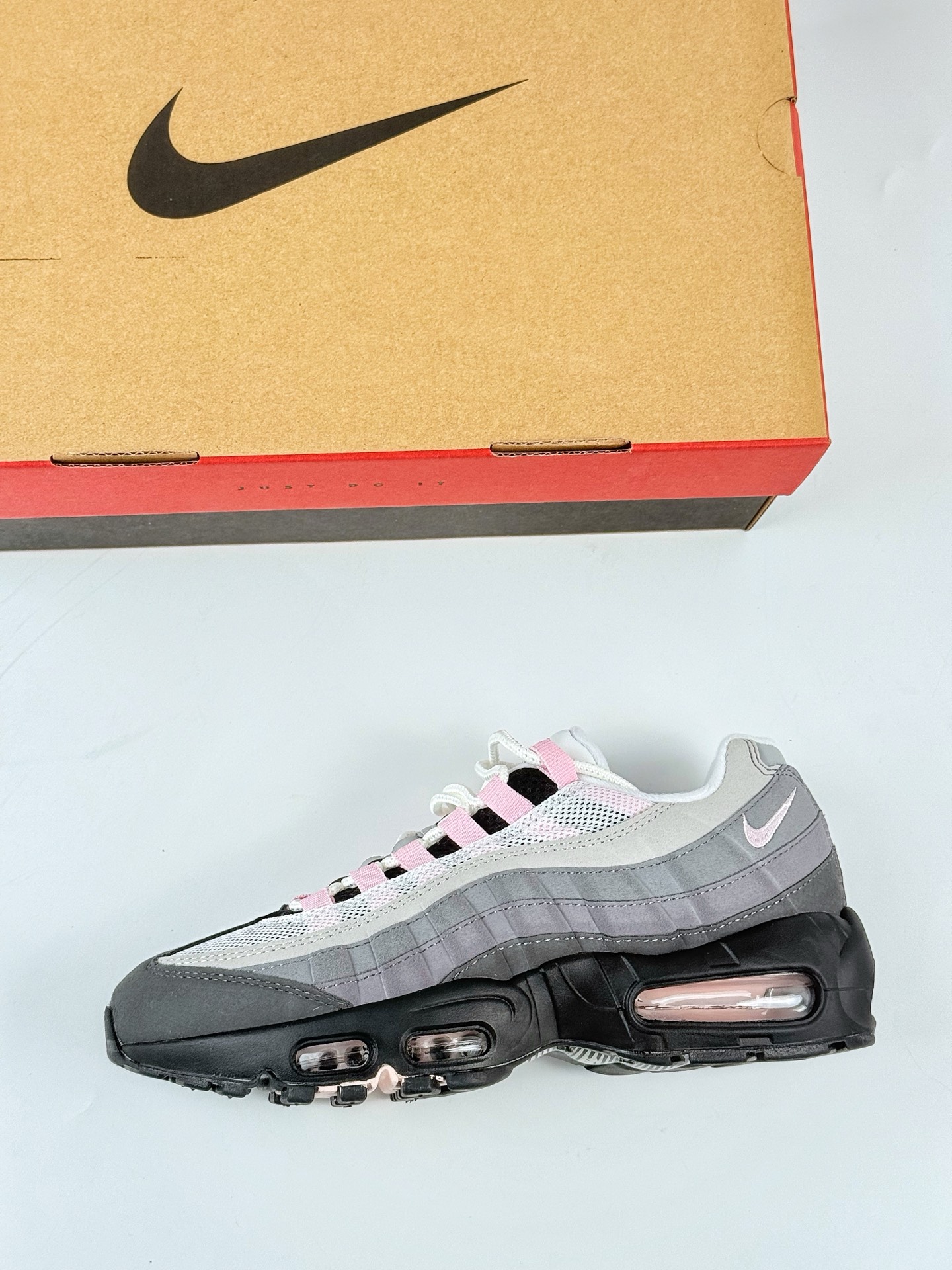 Division Street x Nike Air Max 95/97 复刻灰粉 纯原版本 复古休闲跑步鞋  CJ0588-001