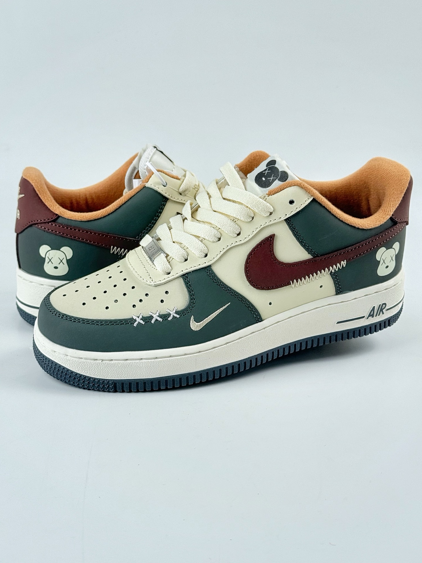 Nike Air Force 1 Low 07 缝线叉叉 绿白小勾 AM1588-001 Nike Air Force 1 Low 07 缝线叉叉 绿白小勾 AM1588-001