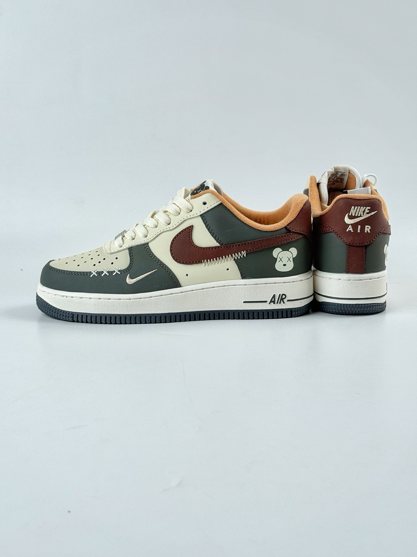 Nike Air Force 1 Low 07 缝线叉叉 绿白小勾 AM1588-001 Nike Air Force 1 Low 07 缝线叉叉 绿白小勾 AM1588-001