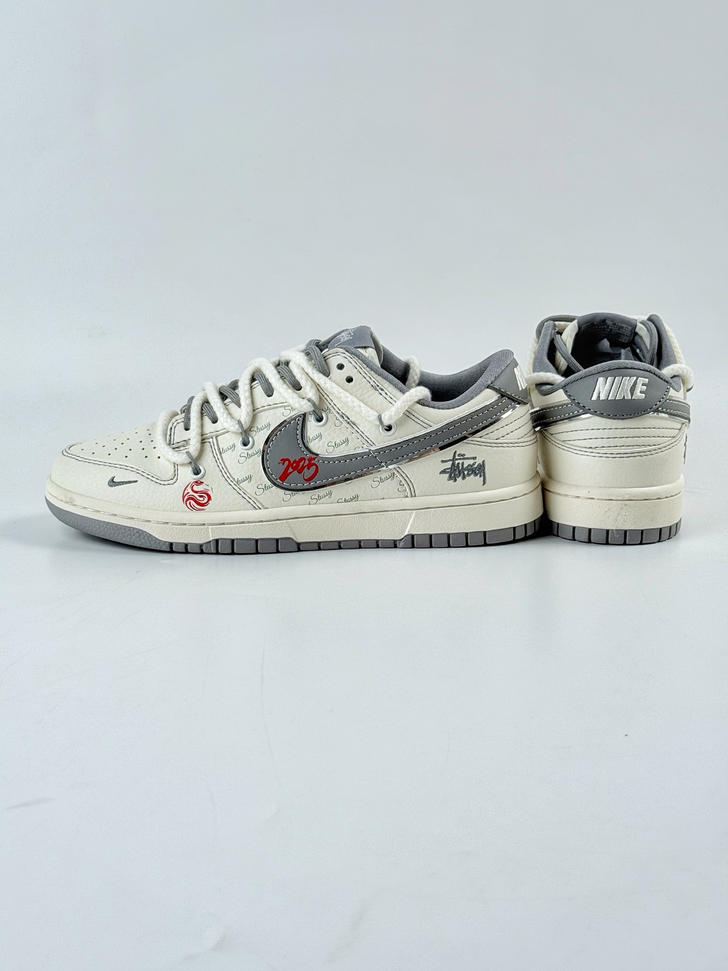 Nike SB Dunk Low x Stussy 白灰小钩绑带  SJ2068-310