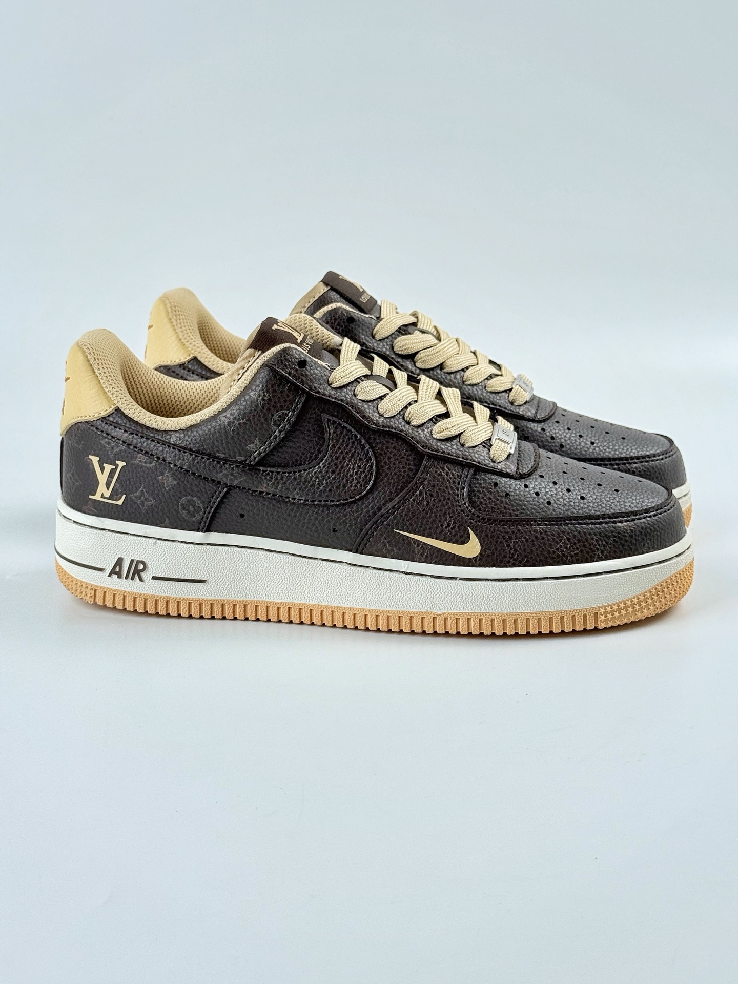 Nike Air Force 1 Low 07 x Louis Vuitton 黑棕小勾  LW9279-007