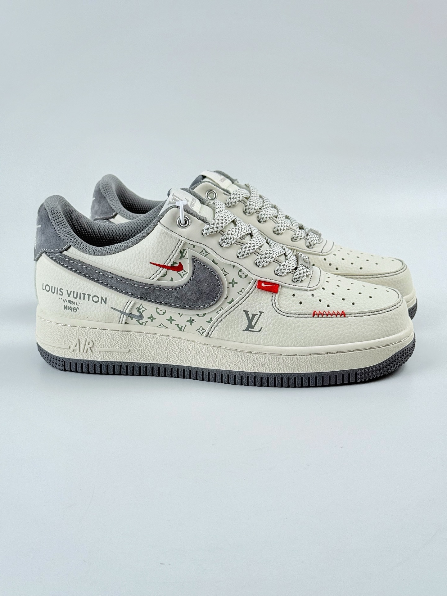 Nike Air Force 1 Low 07 x Louis Vuitton 白灰双小勾满天星  YX5066-350