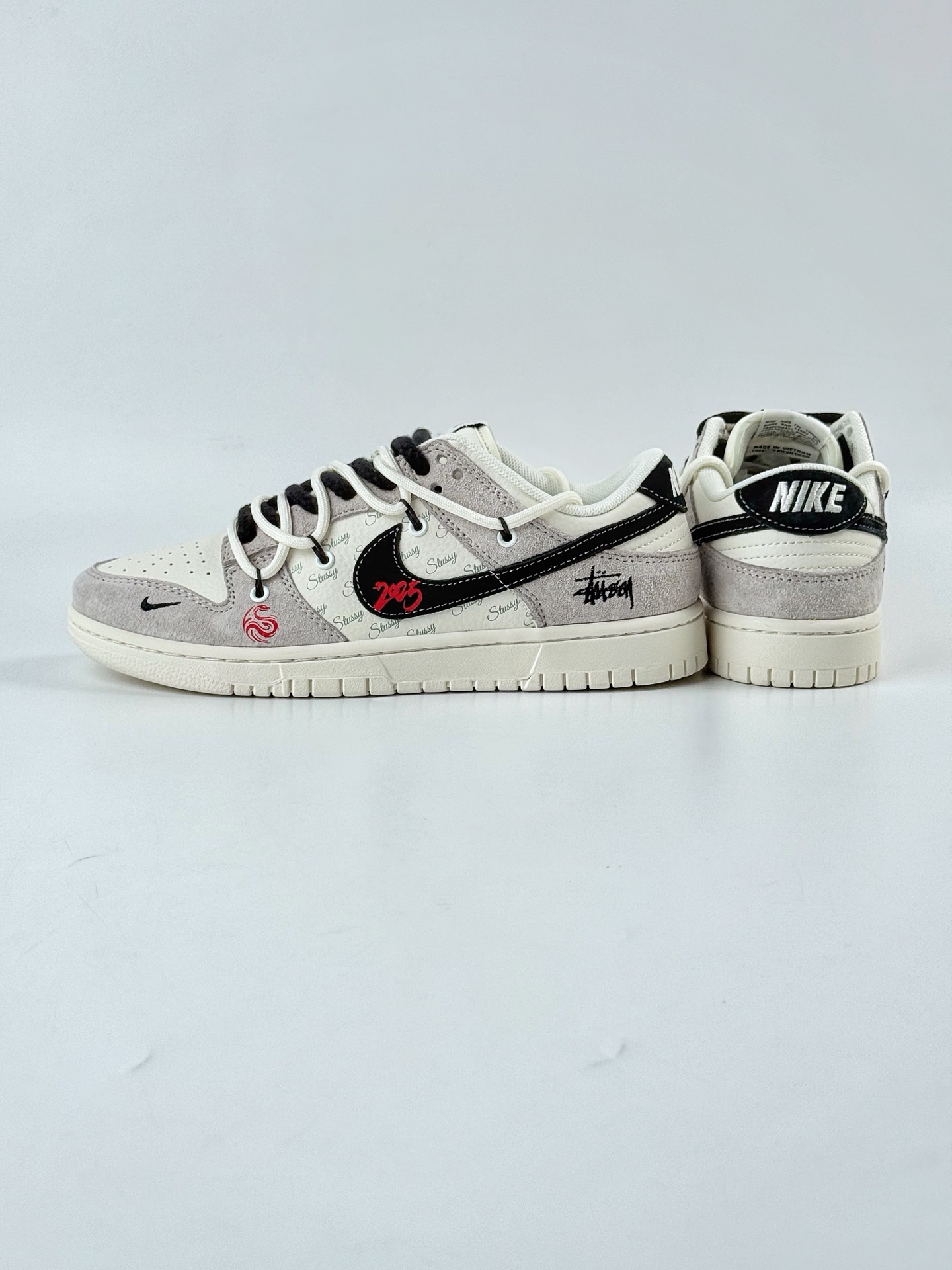 Nike SB Dunk Low x Stussy 灰白小钩绑带  SJ2068-306