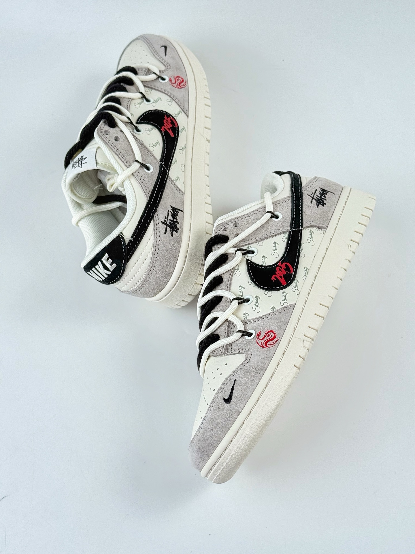 Nike SB Dunk Low x Stussy 灰白小钩绑带  SJ2068-306