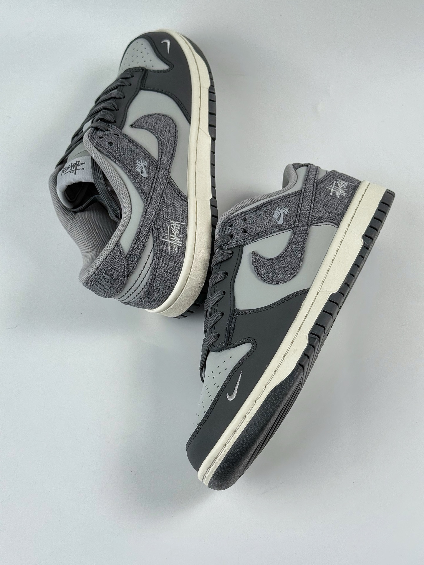 Nike SB Dunk Low x Stussy 黑灰小勾 FX1588-306
