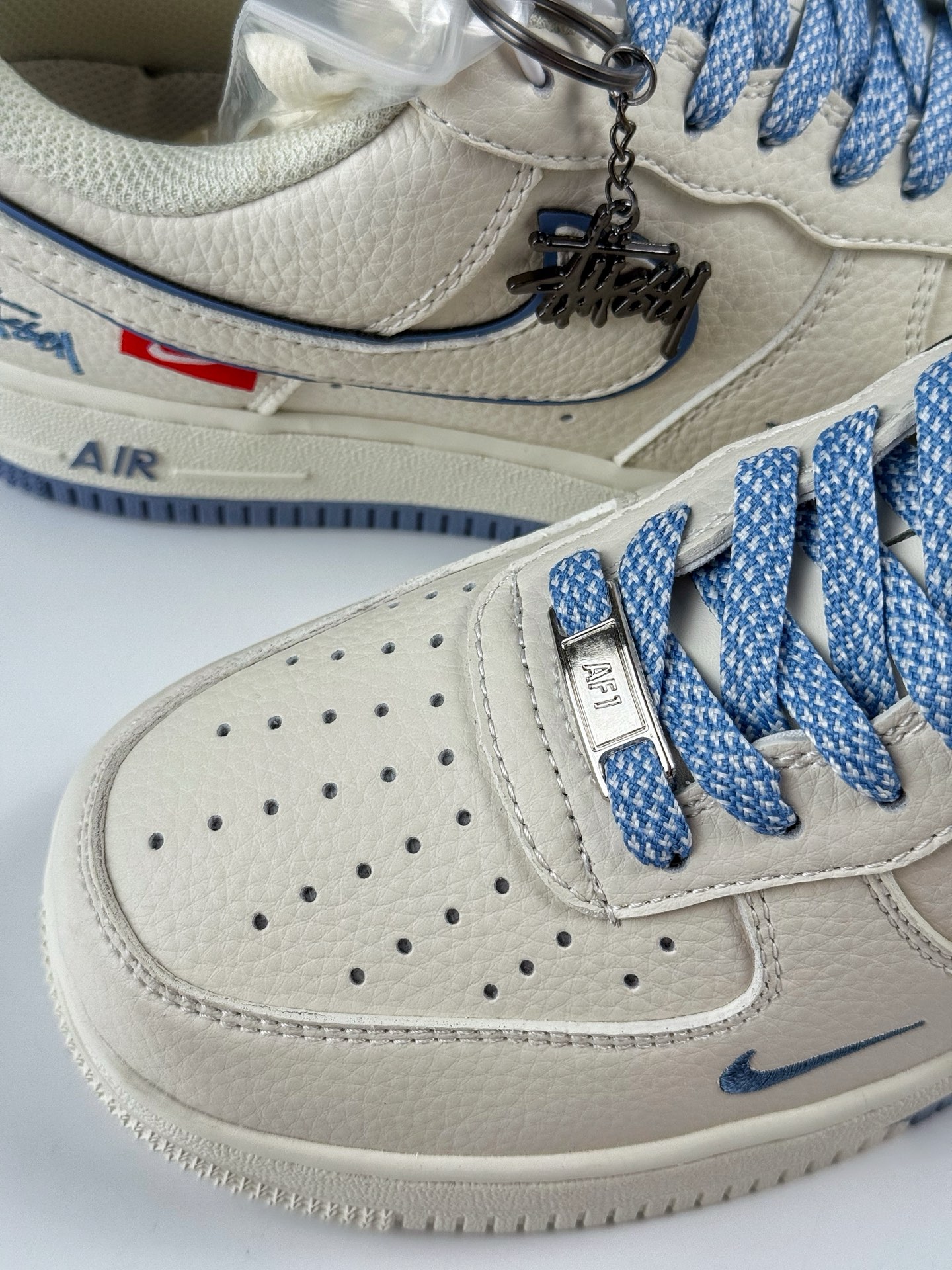 Nike Air Force 1 Low 07 x Stussy 白蓝小勾满天星 CS5288-019 Nike Air Force 1 Low 07 x Stussy 白蓝小勾满天星 CS5288-019