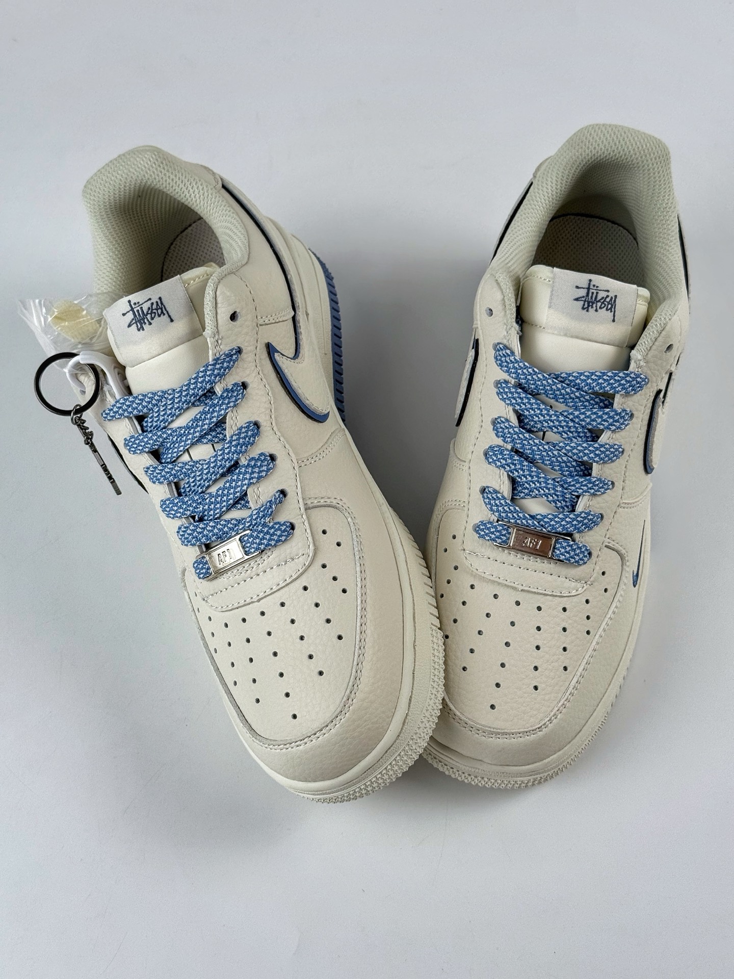 Nike Air Force 1 Low 07 x Stussy 白蓝小勾满天星 CS5288-019 Nike Air Force 1 Low 07 x Stussy 白蓝小勾满天星 CS5288-019