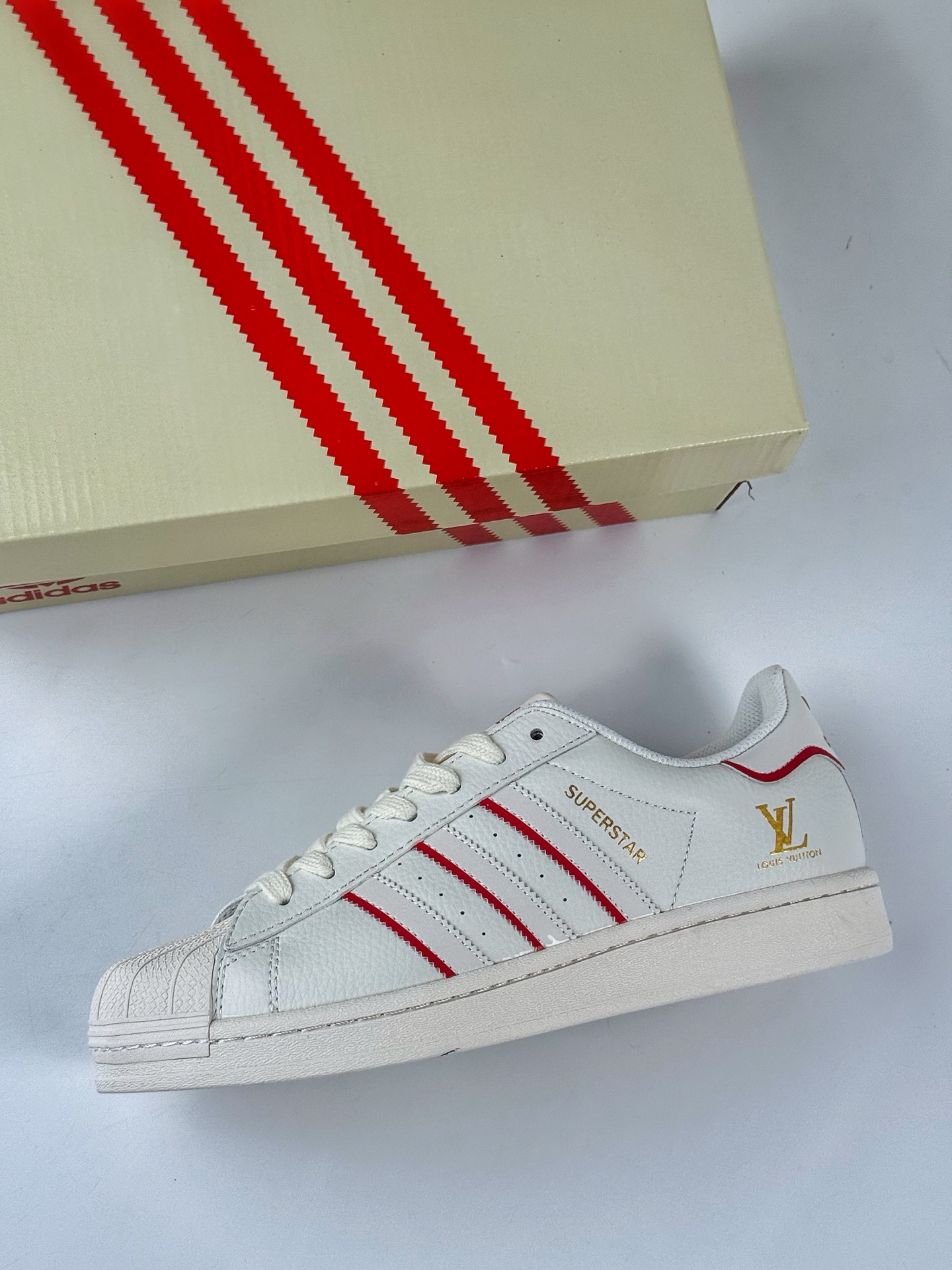 AD Originals Superstar x Louis Vuitton 白红黄 JY8907CC