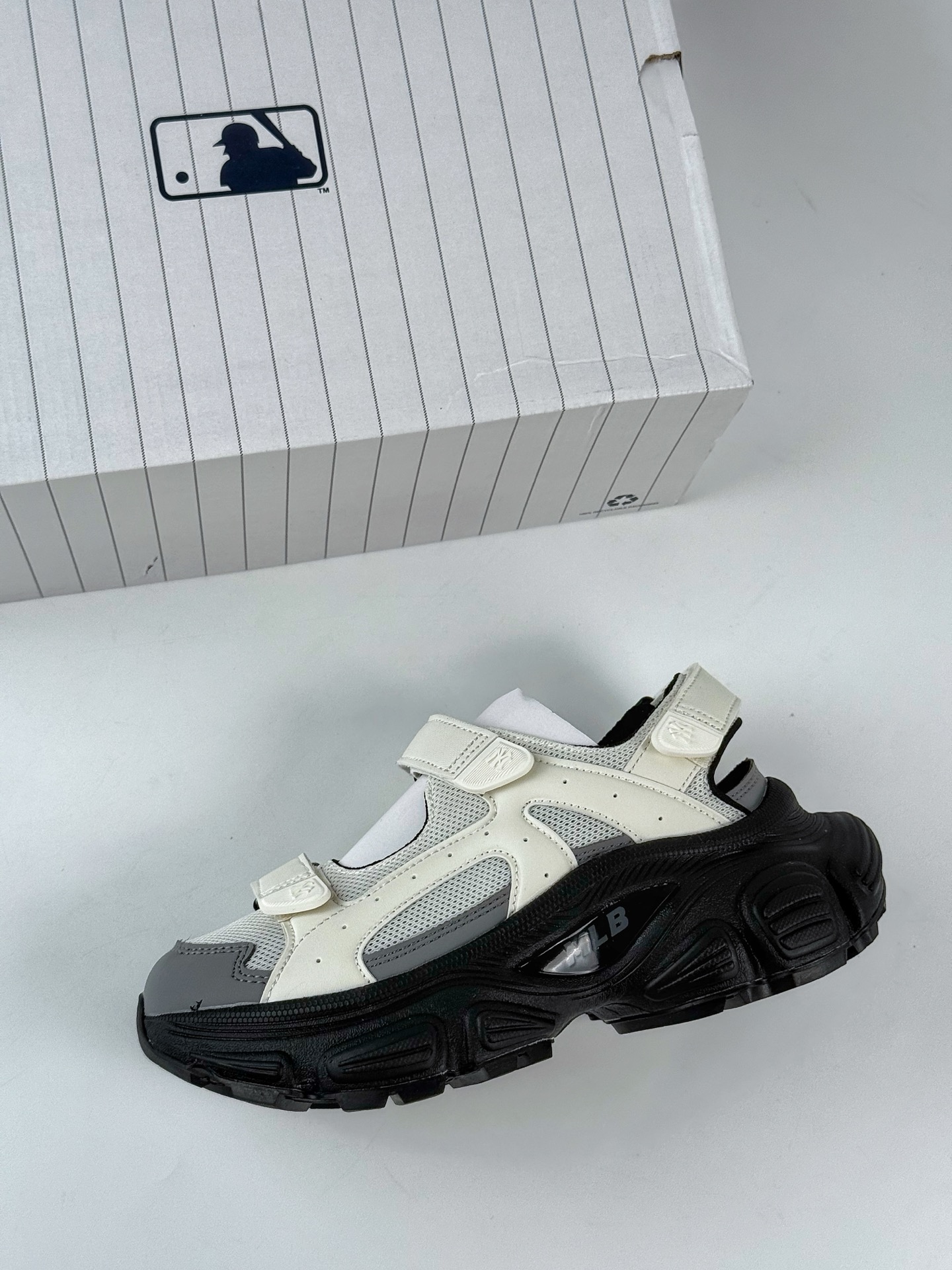 NY版MLB ACE RUNNER MARY JANE 厚底老爹风魔术贴休闲运动慢跑凉鞋 3ASDW0153