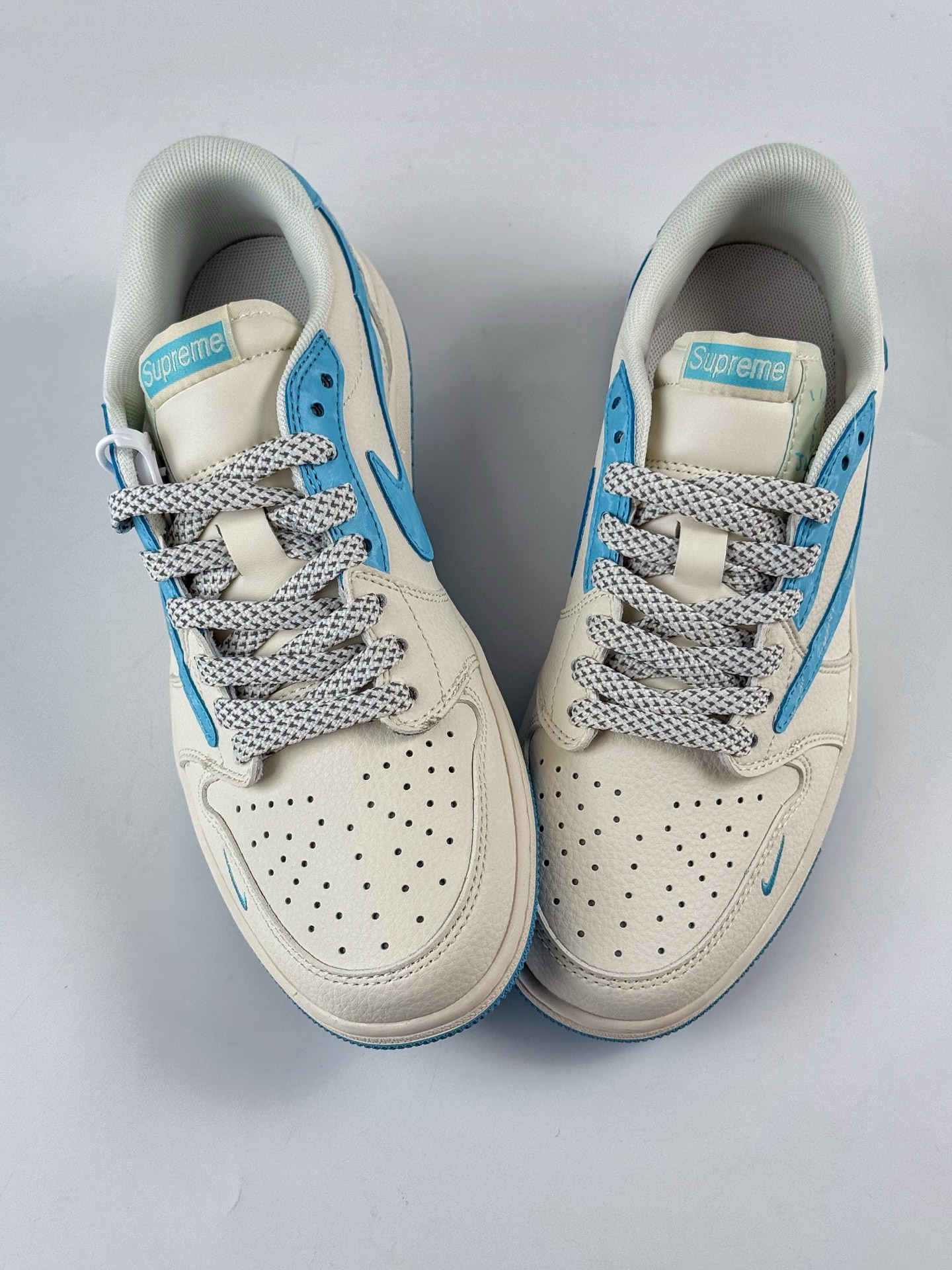 Travis Scott x Nike Air Jordan 1 Low x superme Air Jordan 1 Low 反转白蓝小勾满天星倒钩 HS8068-024