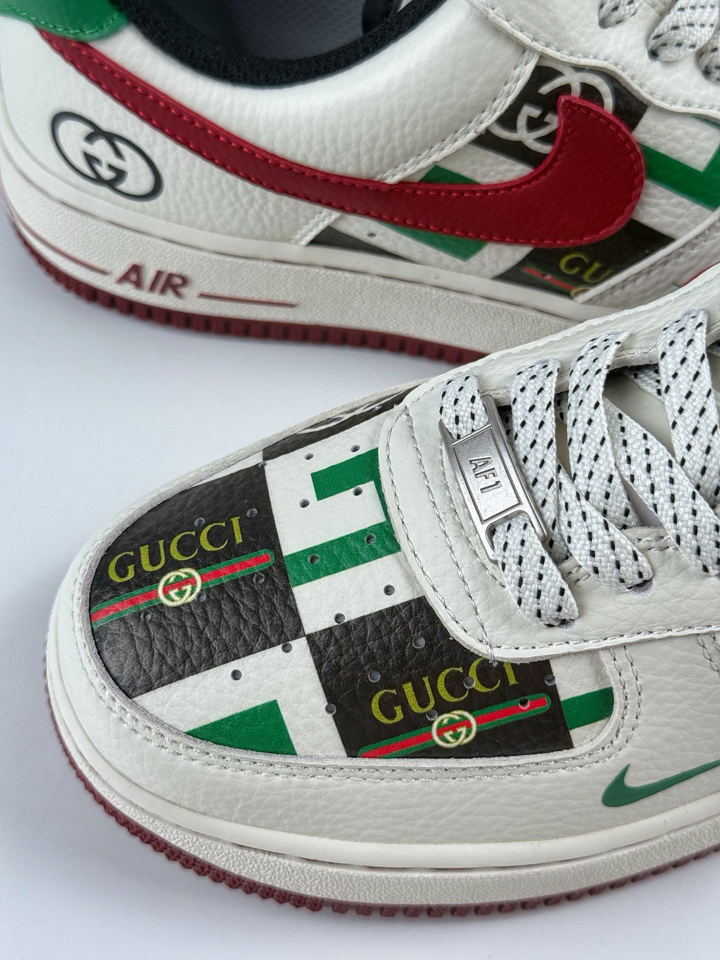 Nike Air Force 1 Low 07 x GUCCI 白绿小勾满天星 LW9279-012-莆田鞋,莆田鞋货源,高仿鞋,高仿鞋货源,安福档口,莆田高仿鞋,莆田鞋批发,高仿鞋批发,莆田高仿运动鞋,高仿运动鞋,莆田运动鞋 Nike Air Force 1 Low 07 x GUCCI 白绿小勾满天星 LW9279-012