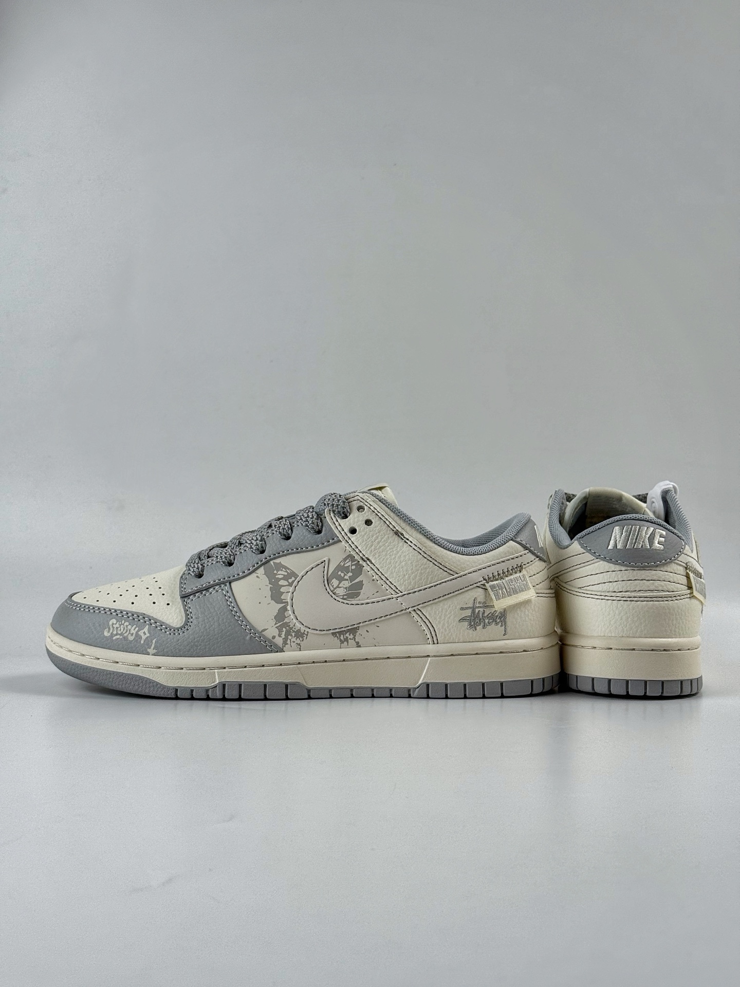260 Nike SB Dunk Low x Stussy 灰白蝴蝶满天星 HS8068-032