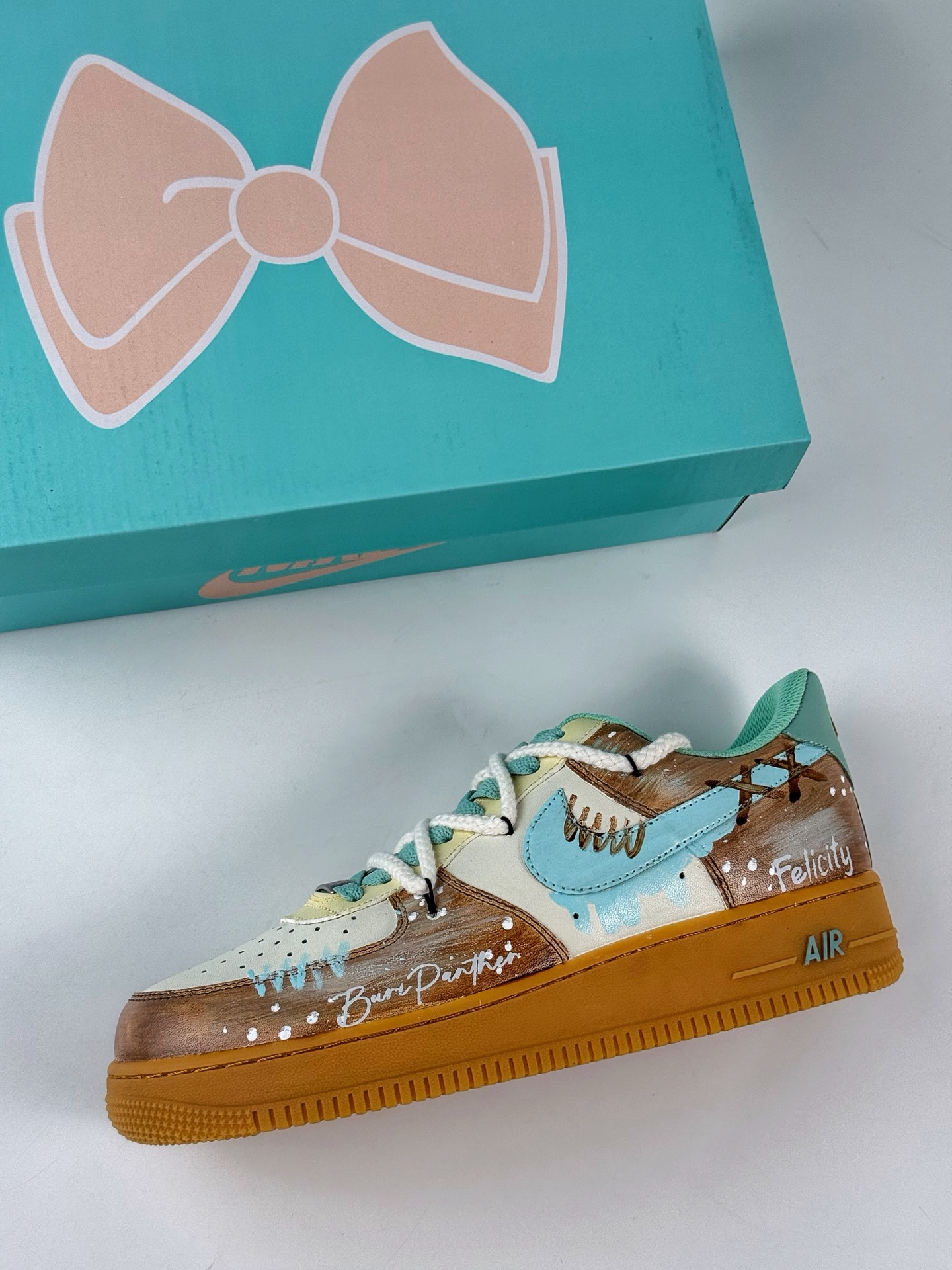 260 Nike Air Force 1 Low 07 棕蓝绑带 XC2351-505
