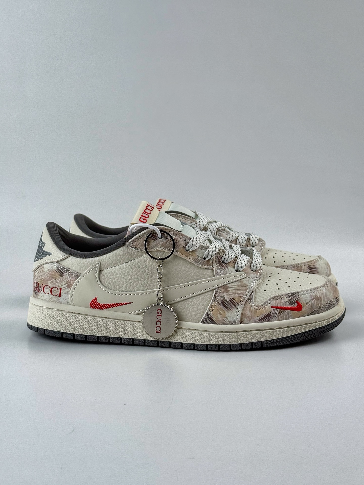 260 Travis Scott x Nike Air Jordan 1 Low x GUCCI Air Jordan 1 Low 反转灰棕双小勾满天星倒钩 XB1979-005