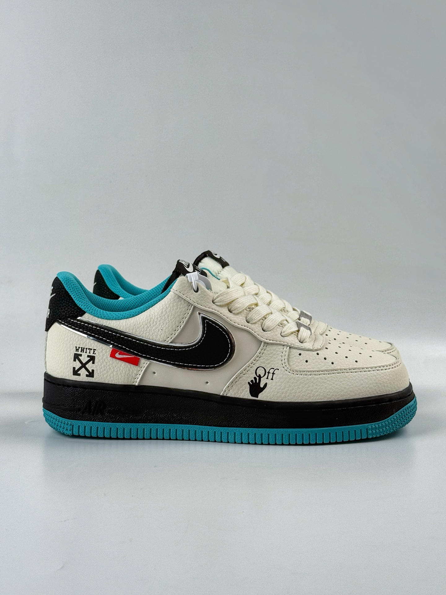 260 Nike Air Force 1 Low 07 x OFF-WHITE 白黑绿 QW5836-003