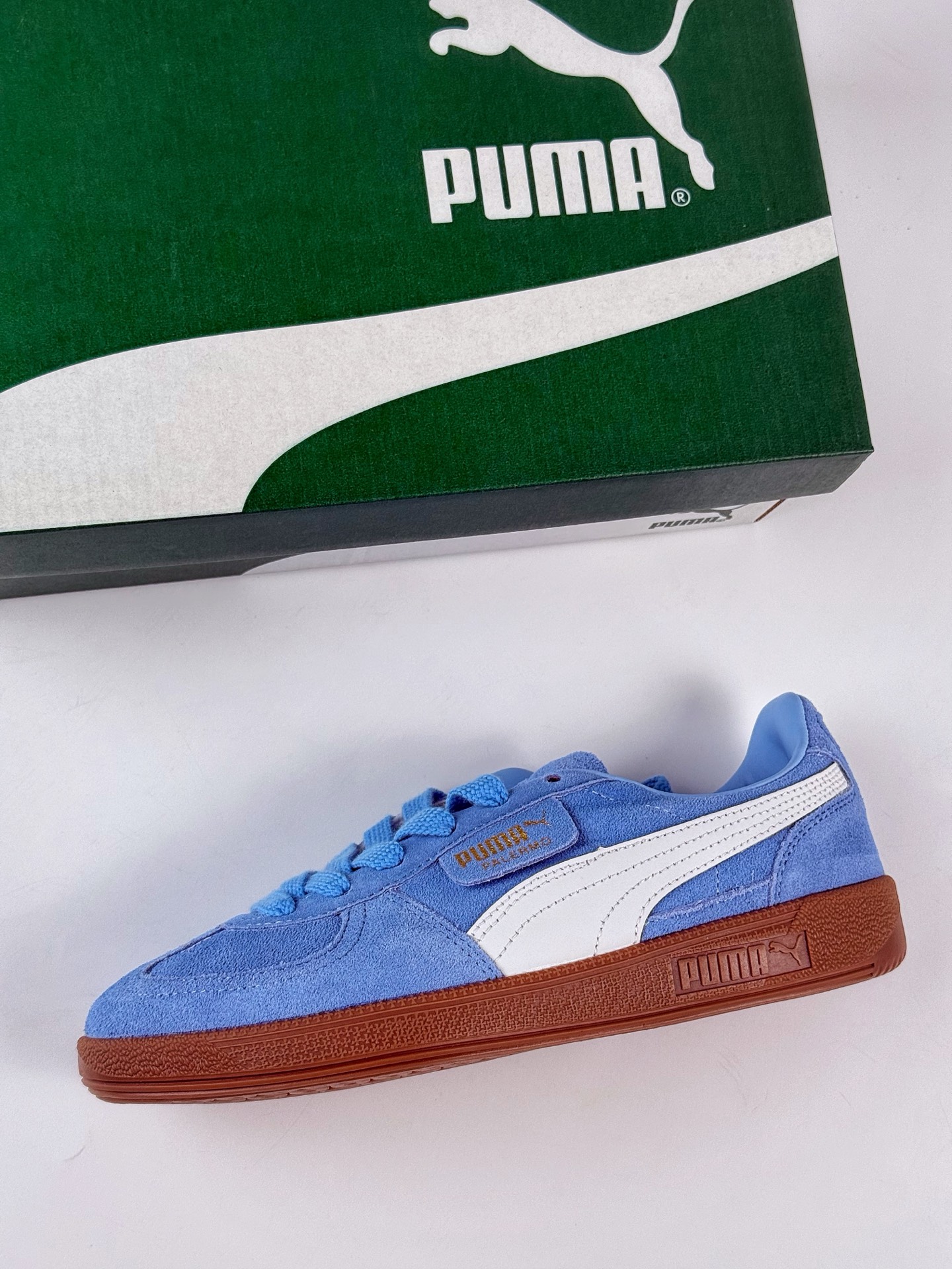 160 Puma彪马 Palermo JR 蓝白 舒适百搭低帮德训板鞋 397271-28