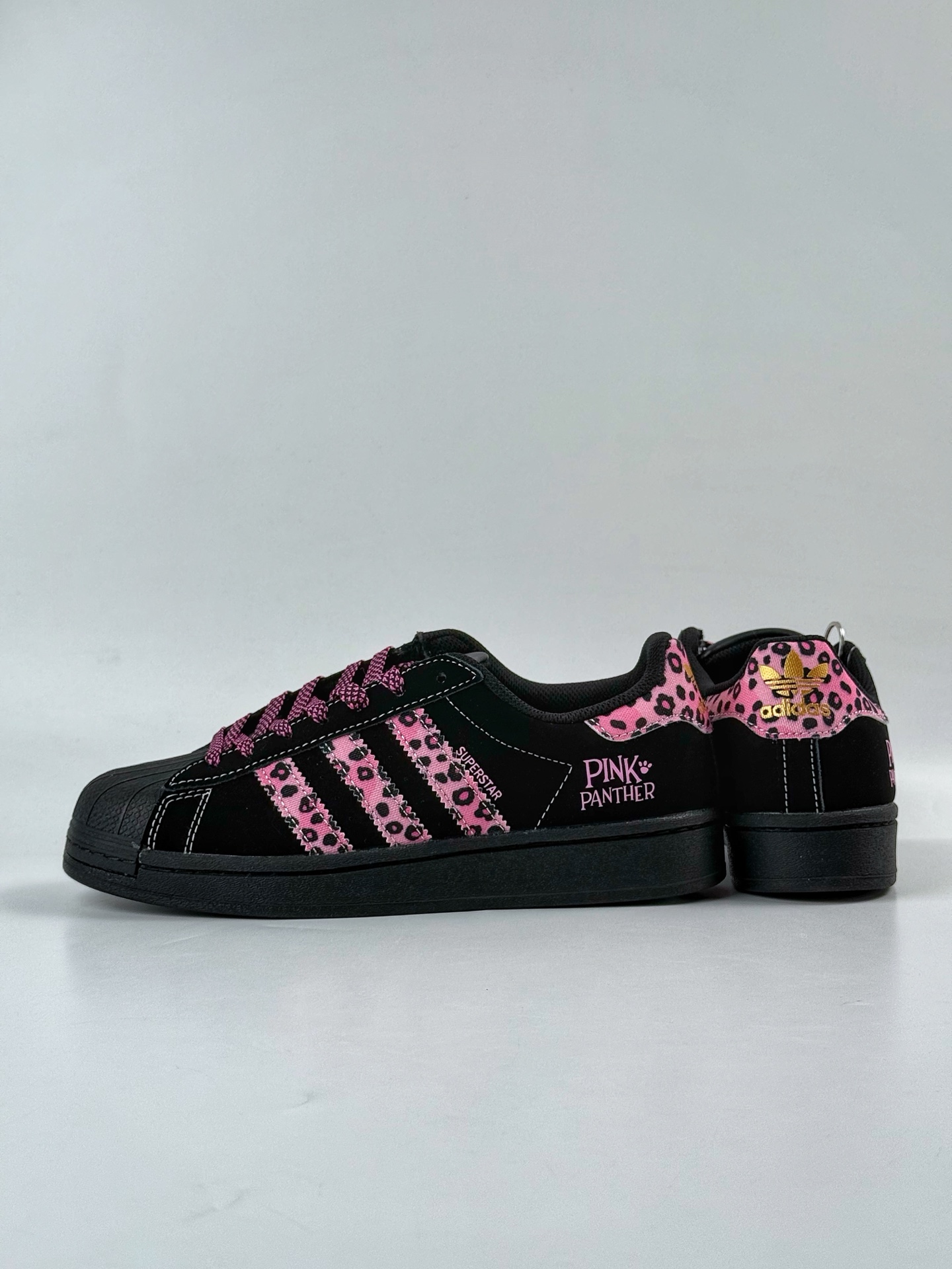 220 AD Originals Superstar x PINK PANTHER 黑粉满天星 AD8018CC